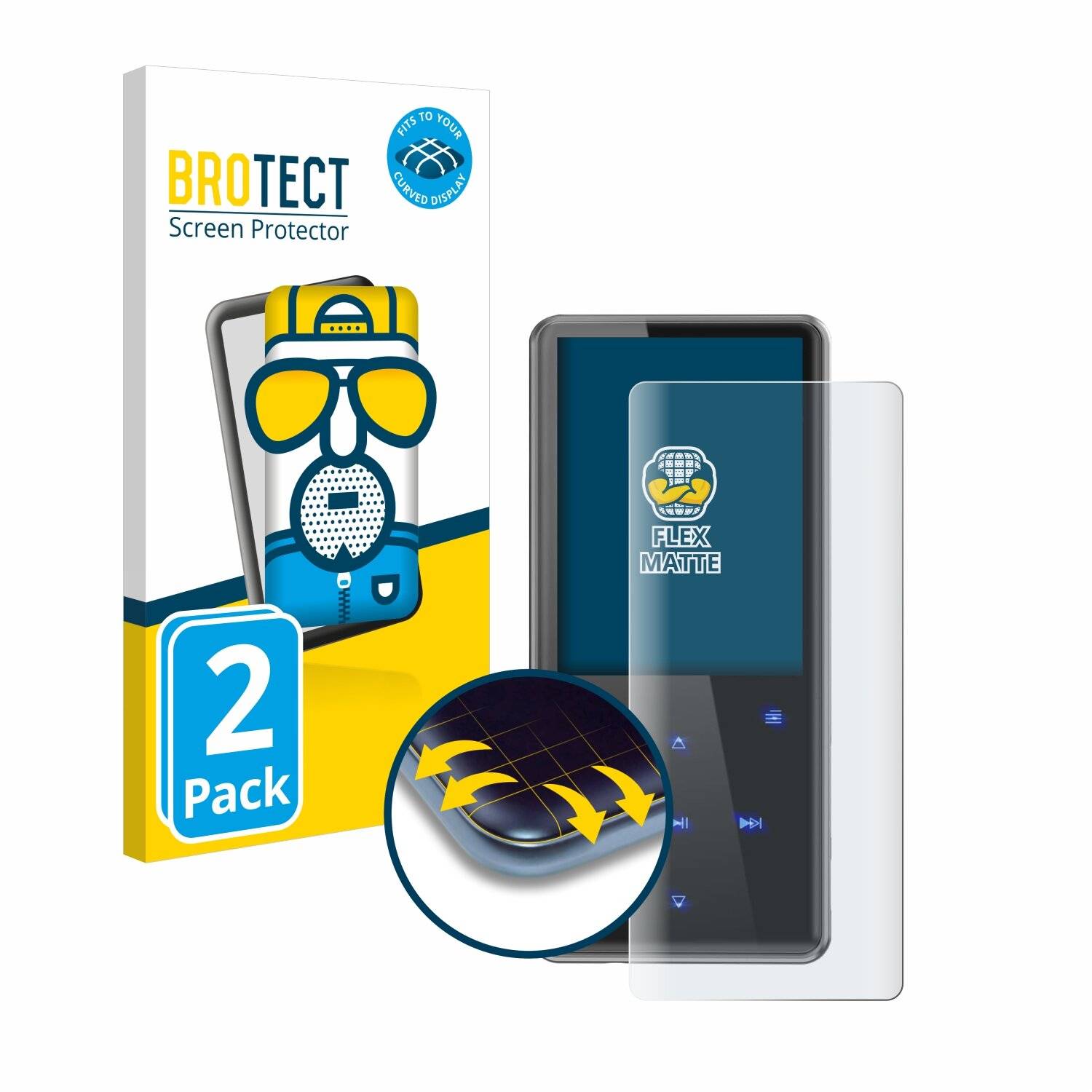 2x BROTECT Flex Matt Full-Screen Folie für Pinhui