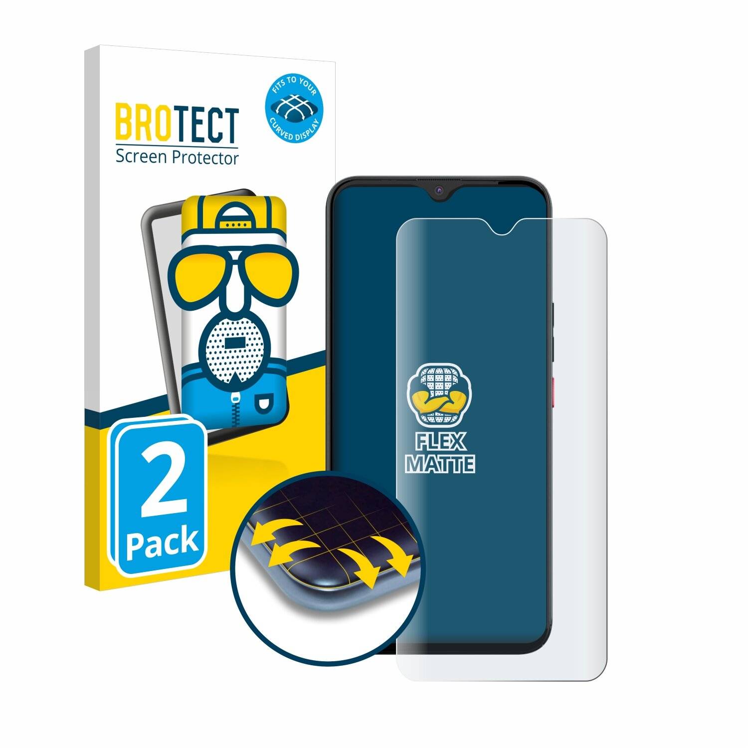 2x BROTECT Flex Matt Full-Screen Folie für Gigaset GS5 PRO