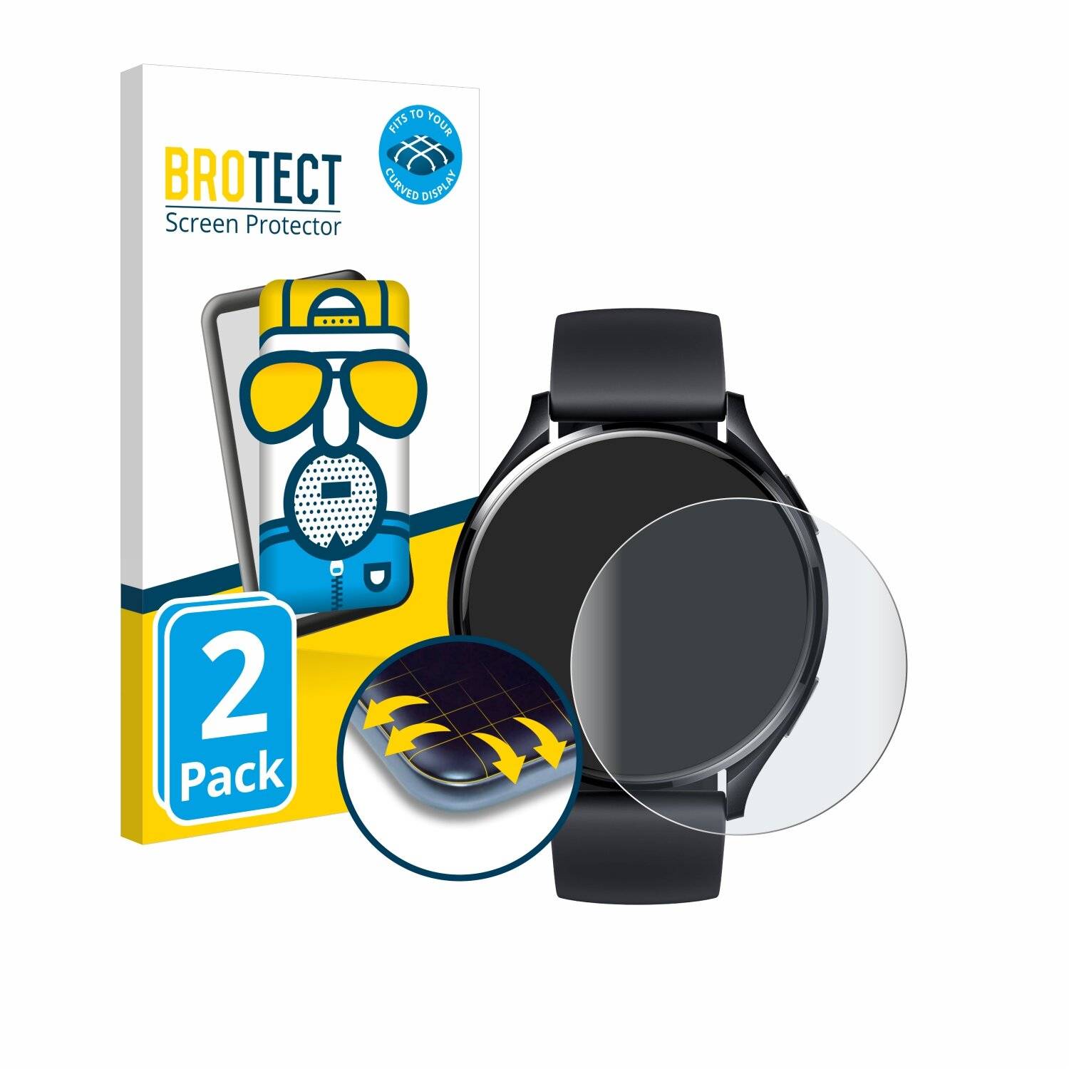 2x BROTECT Flex Matt Full-Screen Folie für Xiaomi Watch