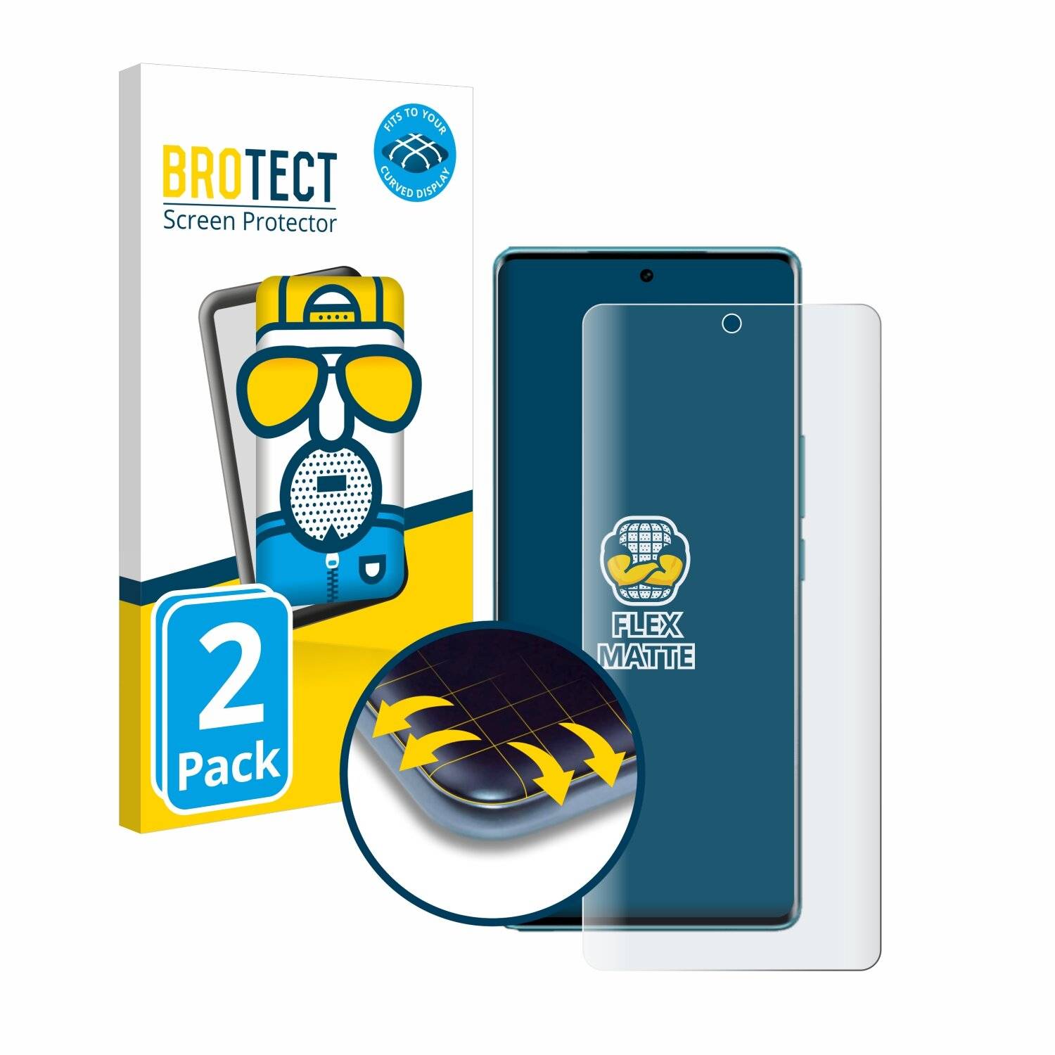 2x BROTECT Flex Matt Full-Screen Folie für Vivo V29
