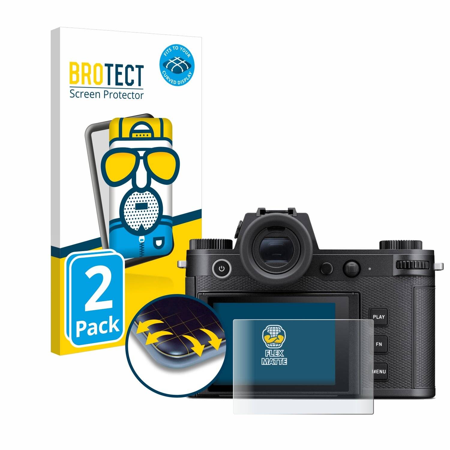 2x BROTECT Flex Matt Full-Screen Folie für Leica