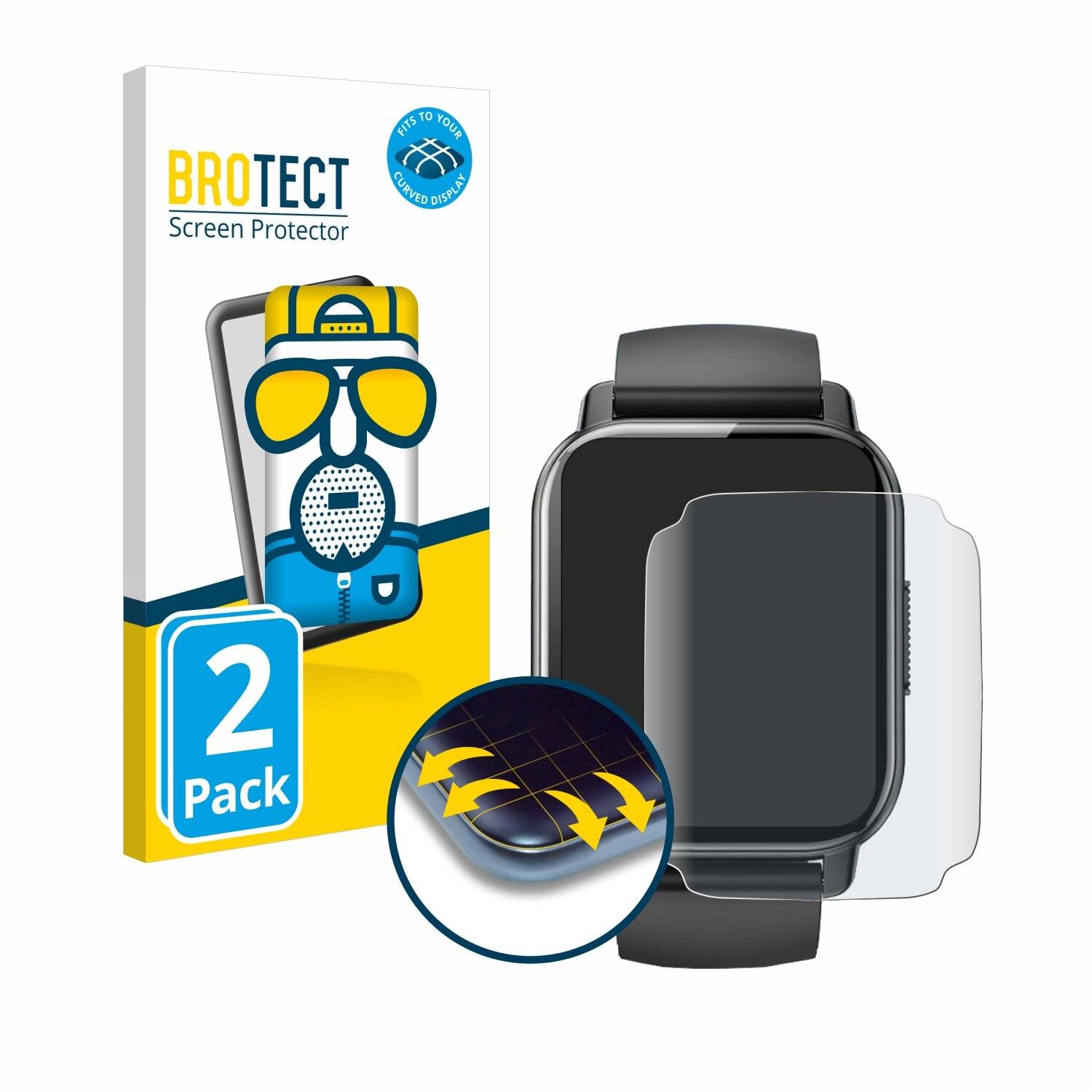 2x BROTECT Flex Matt Full-Screen Folie für WeurGhy Y6-Pro