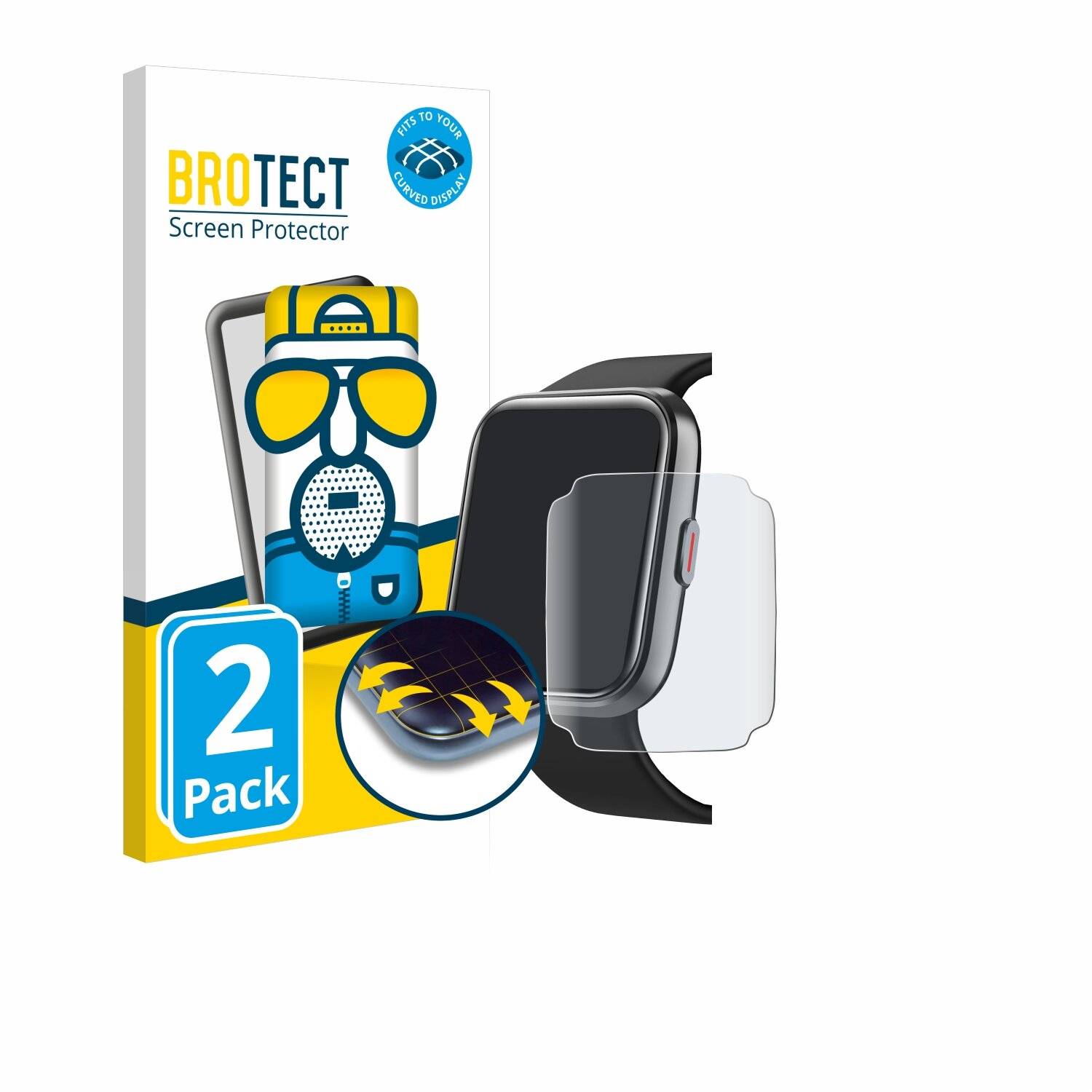 2x BROTECT Flex Matt Full-Screen Folie für Tensky ID208 Plus