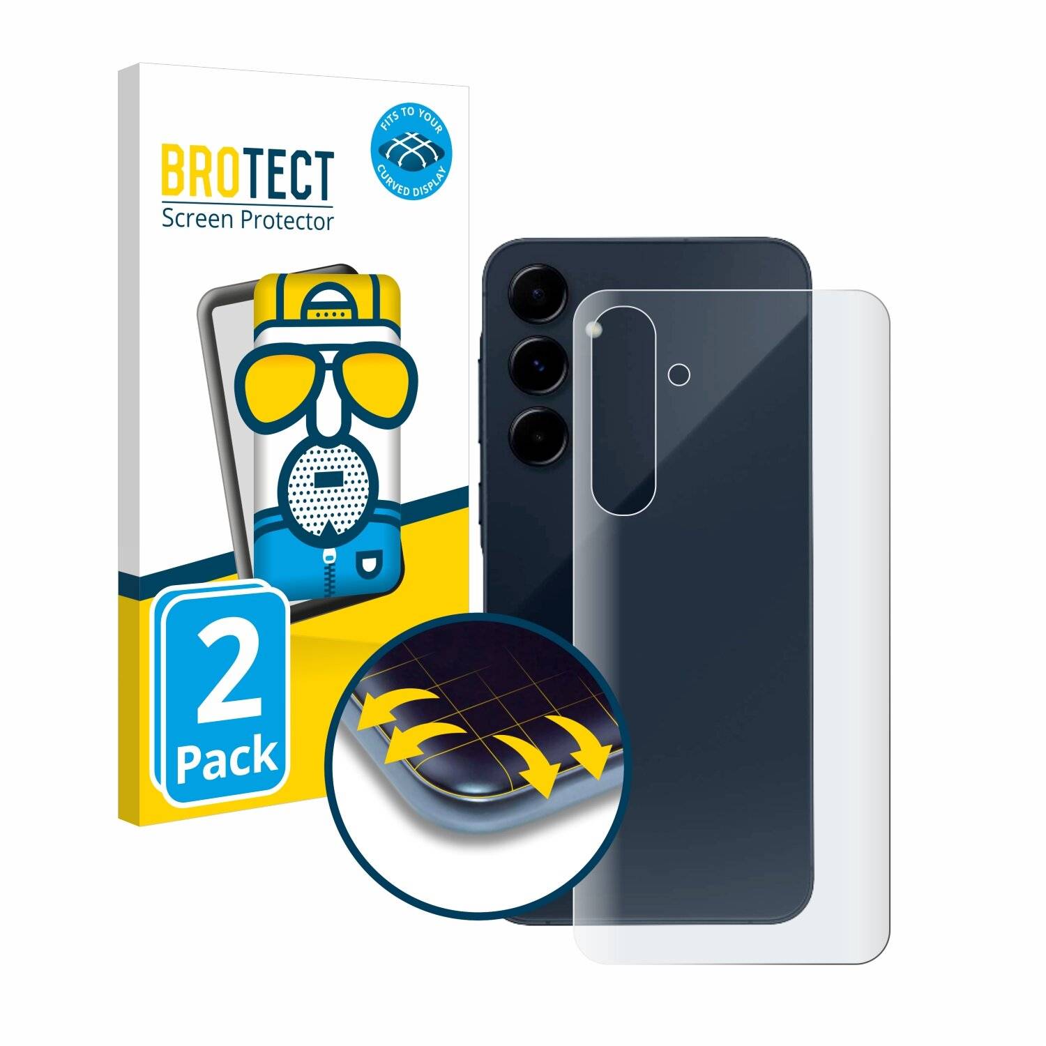 2x BROTECT Flex Matt Full-Screen Folie für Samsung Galaxy A55 5G