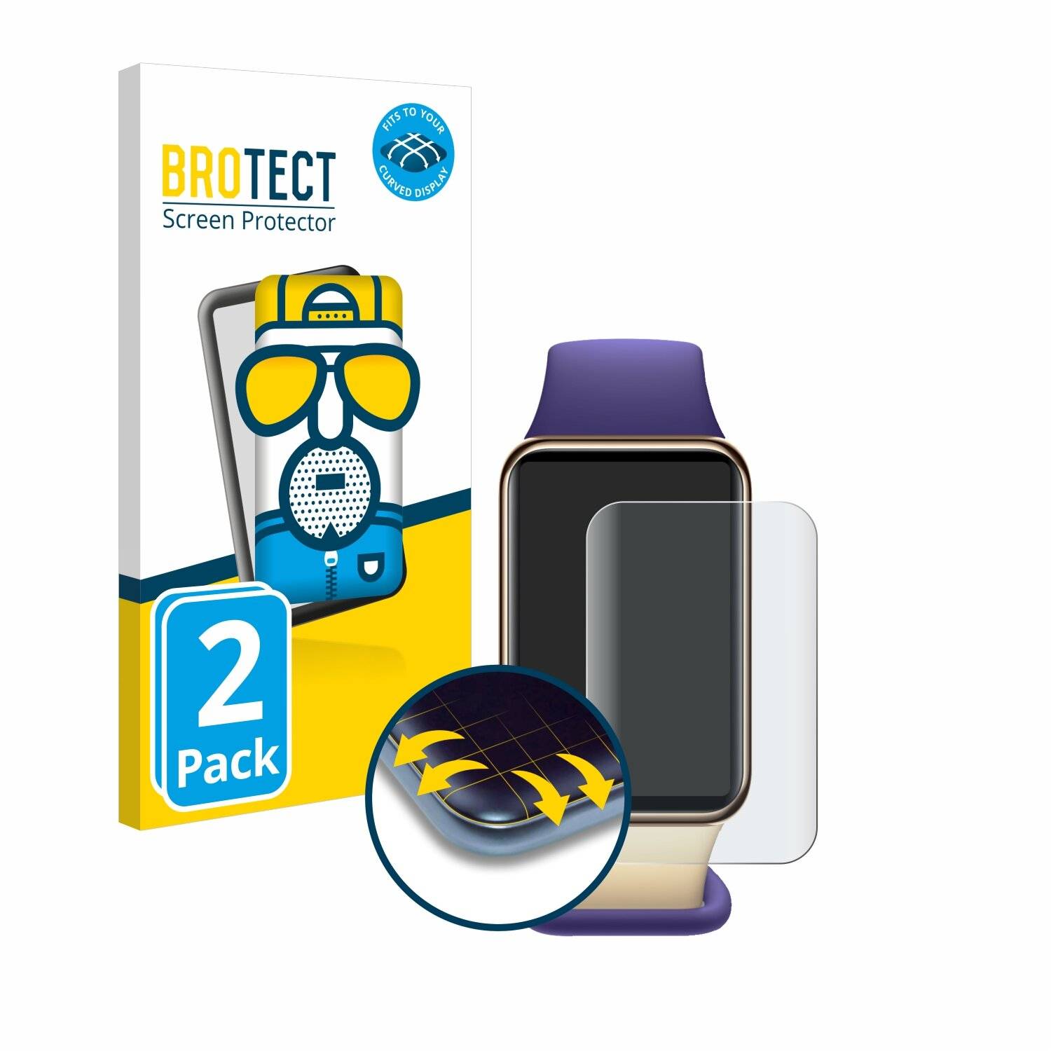 2x BROTECT Flex Matt Full-Screen Folie für Honor Band