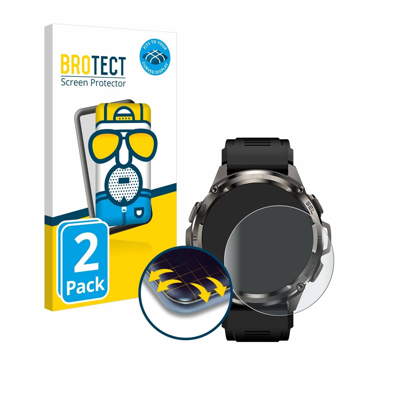 2x BROTECT Flex Matt Full-Screen Folie für Kospet Tank T3