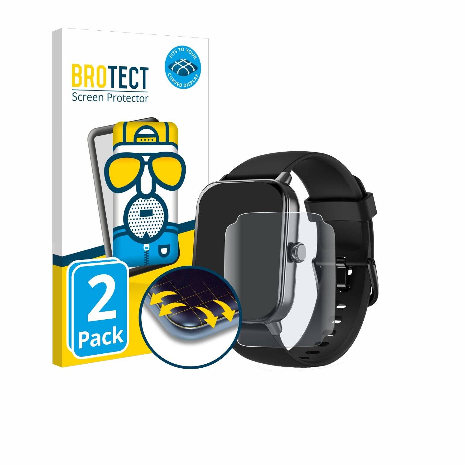 2x BROTECT Flex Matt Full-Screen Folie für Yoever IDW13