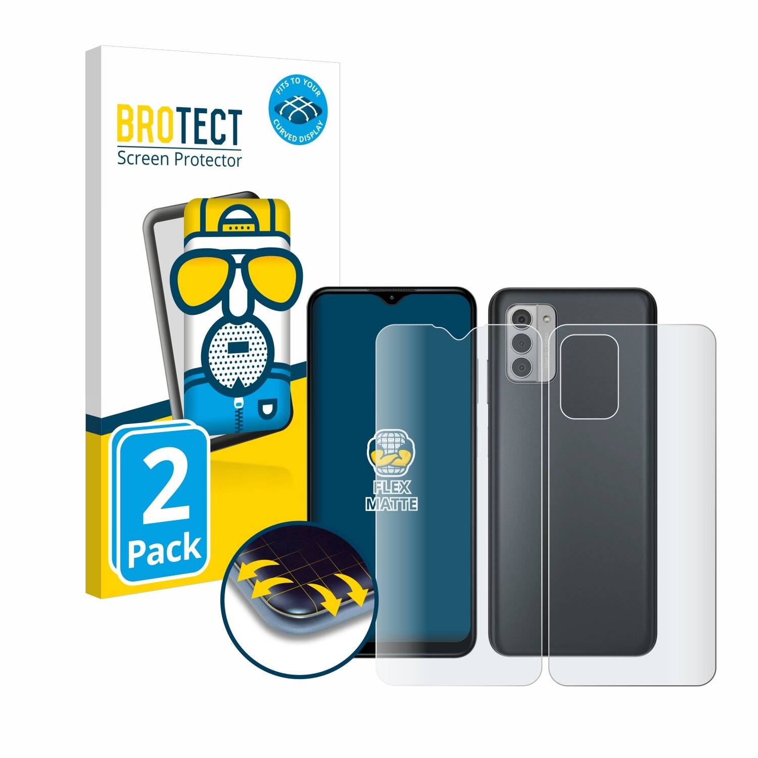 2x BROTECT Flex Matt Full-Screen Folie für Nokia G42 5G
