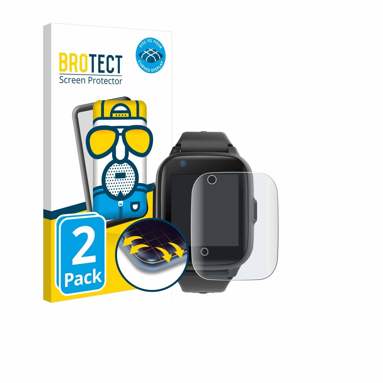 2x BROTECT Flex Matt Full-Screen Folie für Leotec Kids Allo Plus