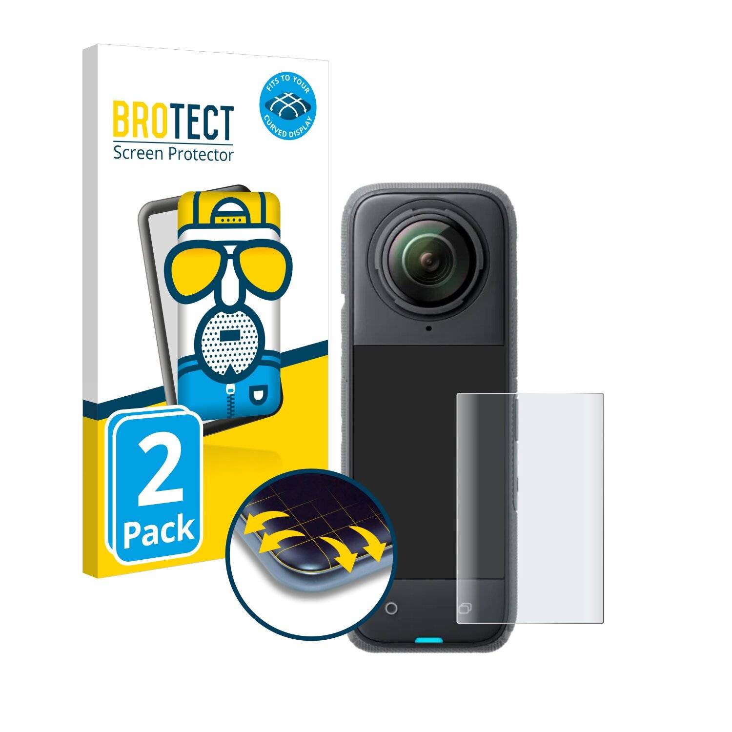 2x BROTECT Flex Matt Full-Screen Folie für Insta360
