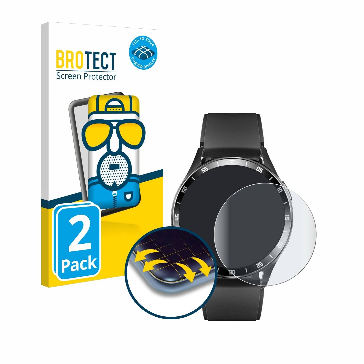 2x BROTECT Flex Matt Full-Screen Folie für usogood Smartwatch