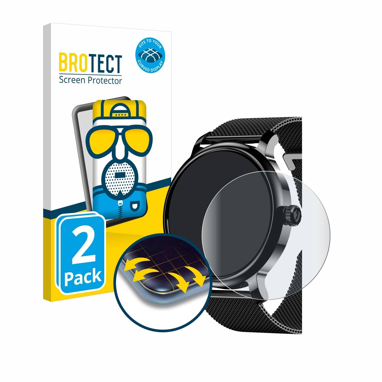 2x BROTECT Flex Matt Full-Screen Folie für Lemfo LF35