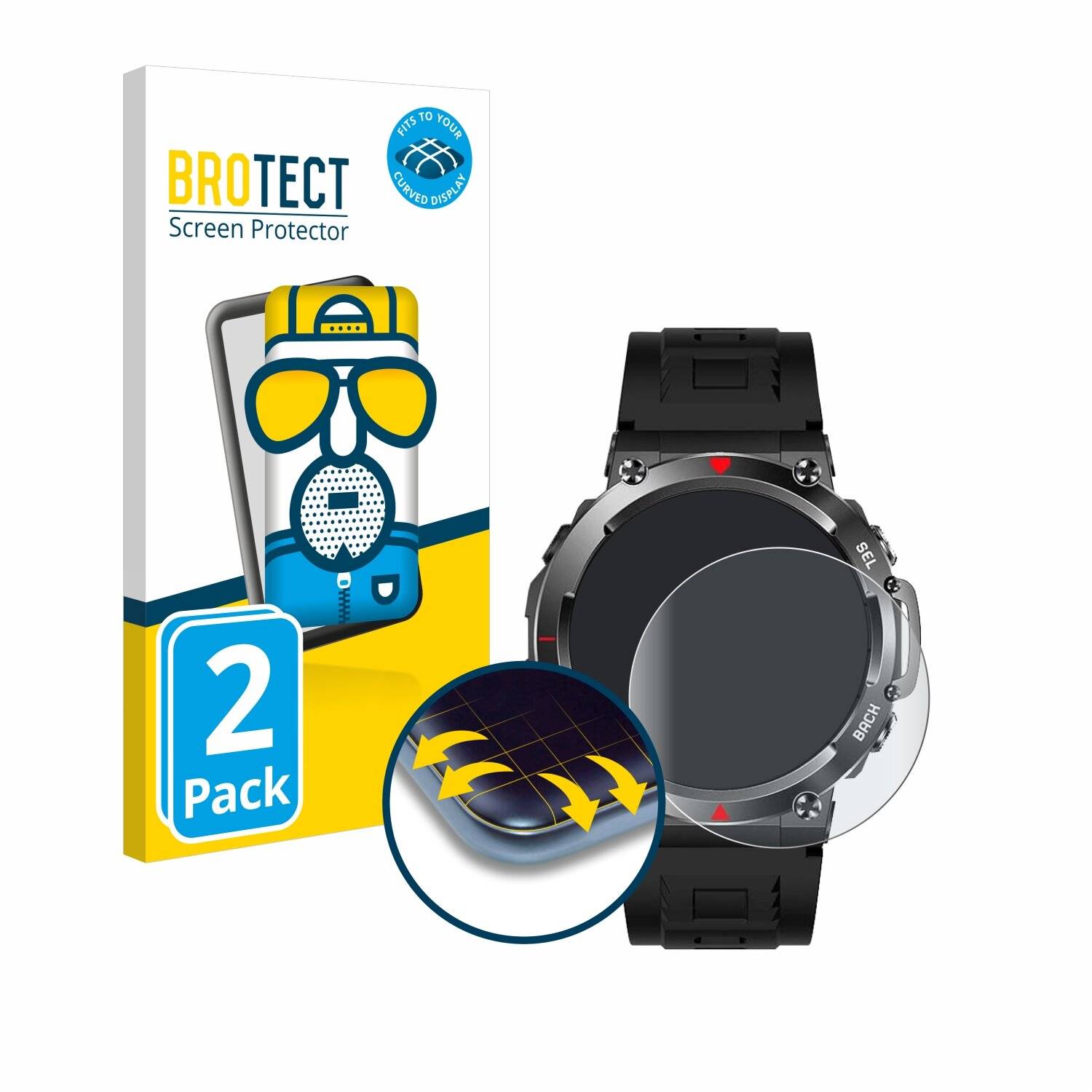 2x BROTECT Flex Matt Full-Screen Folie für Imfrchcs X106