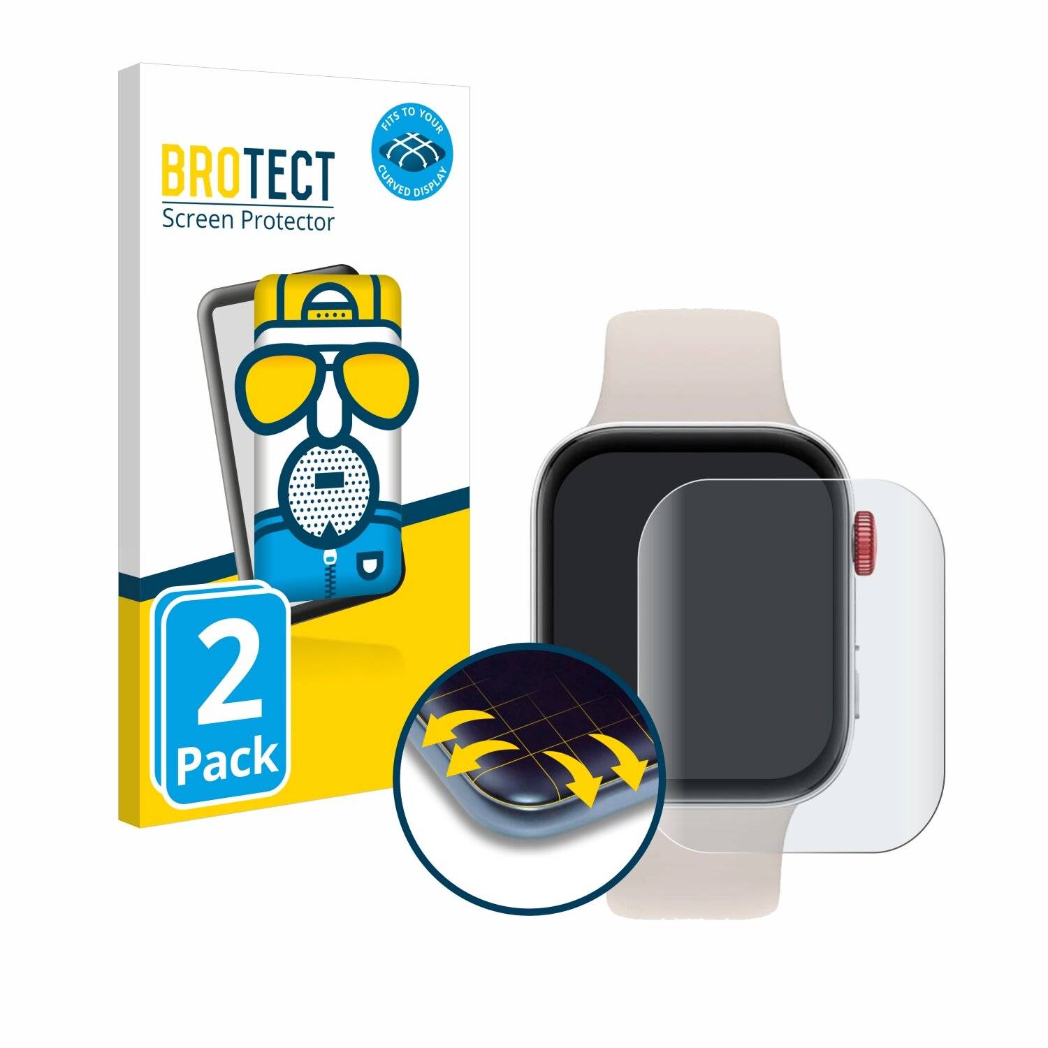 2x BROTECT Flex Matt Full-Screen Folie für Huawei Watch Fit