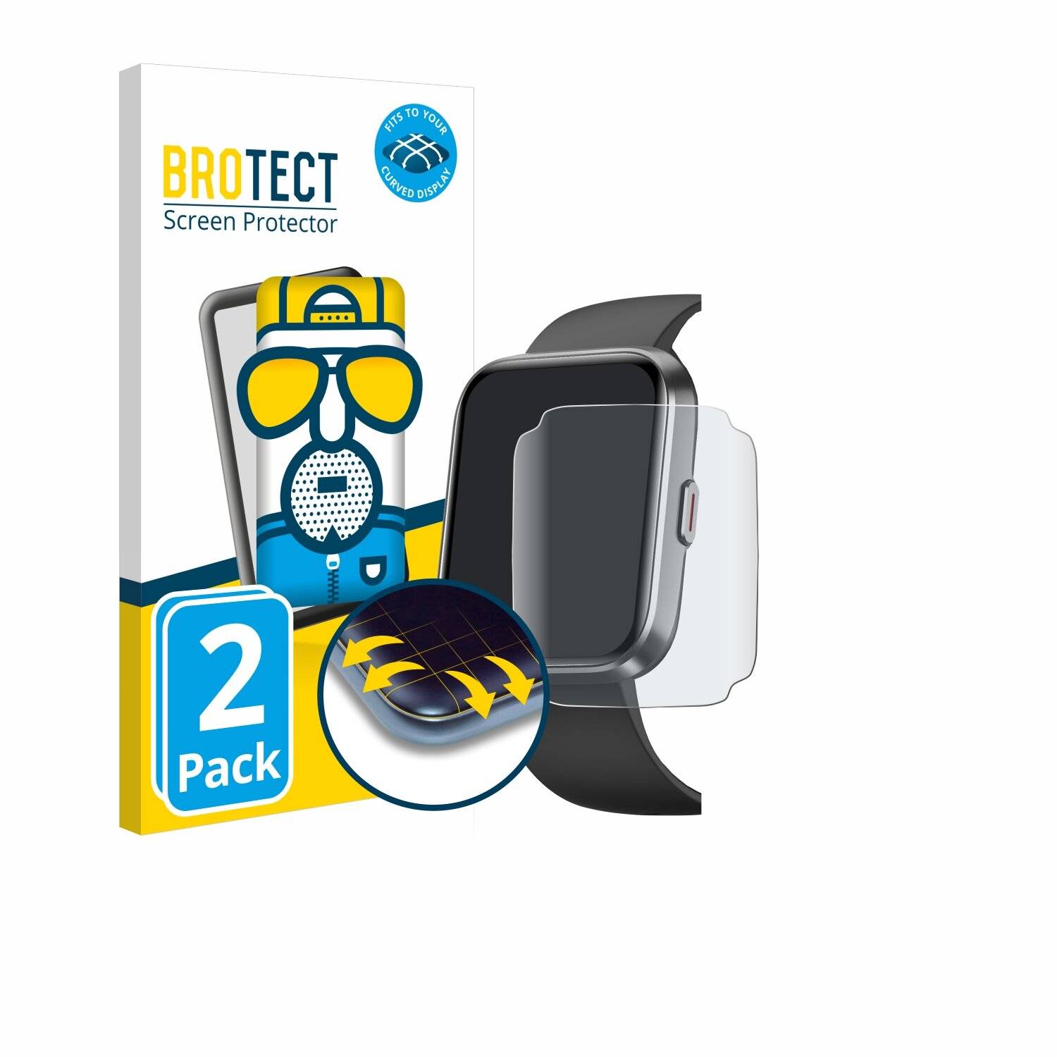 2x BROTECT Flex Matt Full-Screen Folie für Fitpolo ID208PLUS