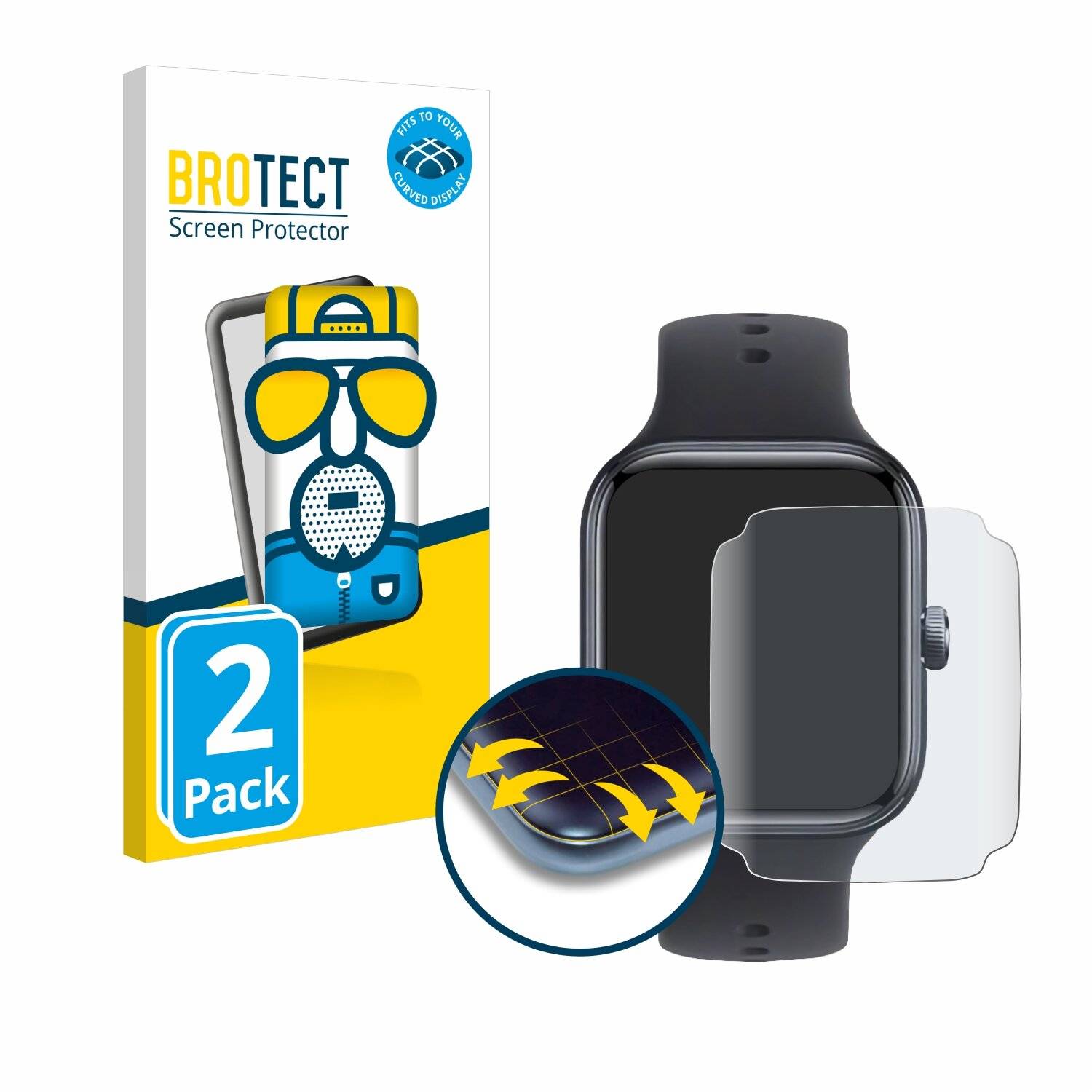 2x BROTECT Flex Matt Full-Screen Folie für Vivo Watch GT