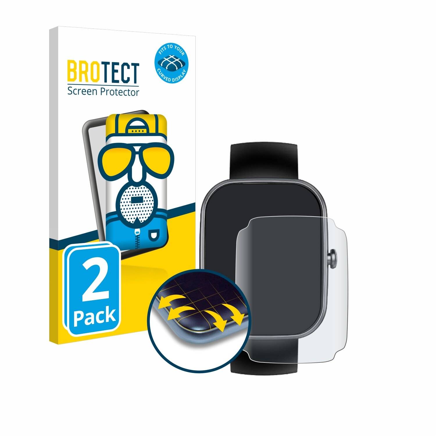 2x BROTECT Flex Matt Full-Screen Folie für WeurGhy T70