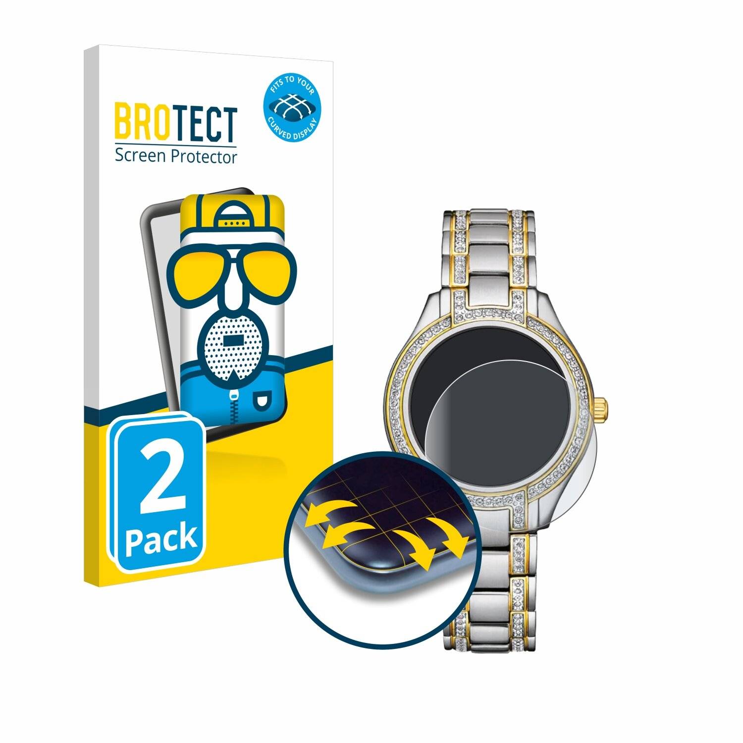 2x BROTECT Flex Matt Full-Screen Folie für Citizen Eco Drive