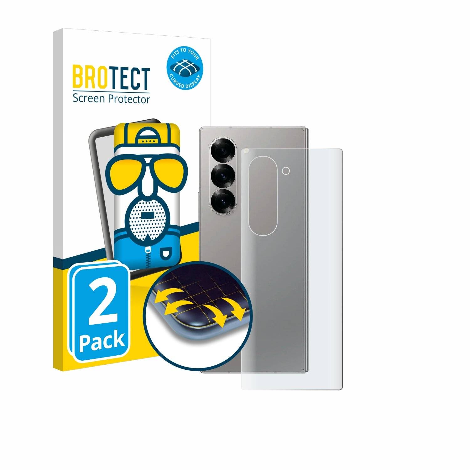 2x BROTECT Flex Matt Full-Screen Folie für Samsung Galaxy Z Fold 6 5G