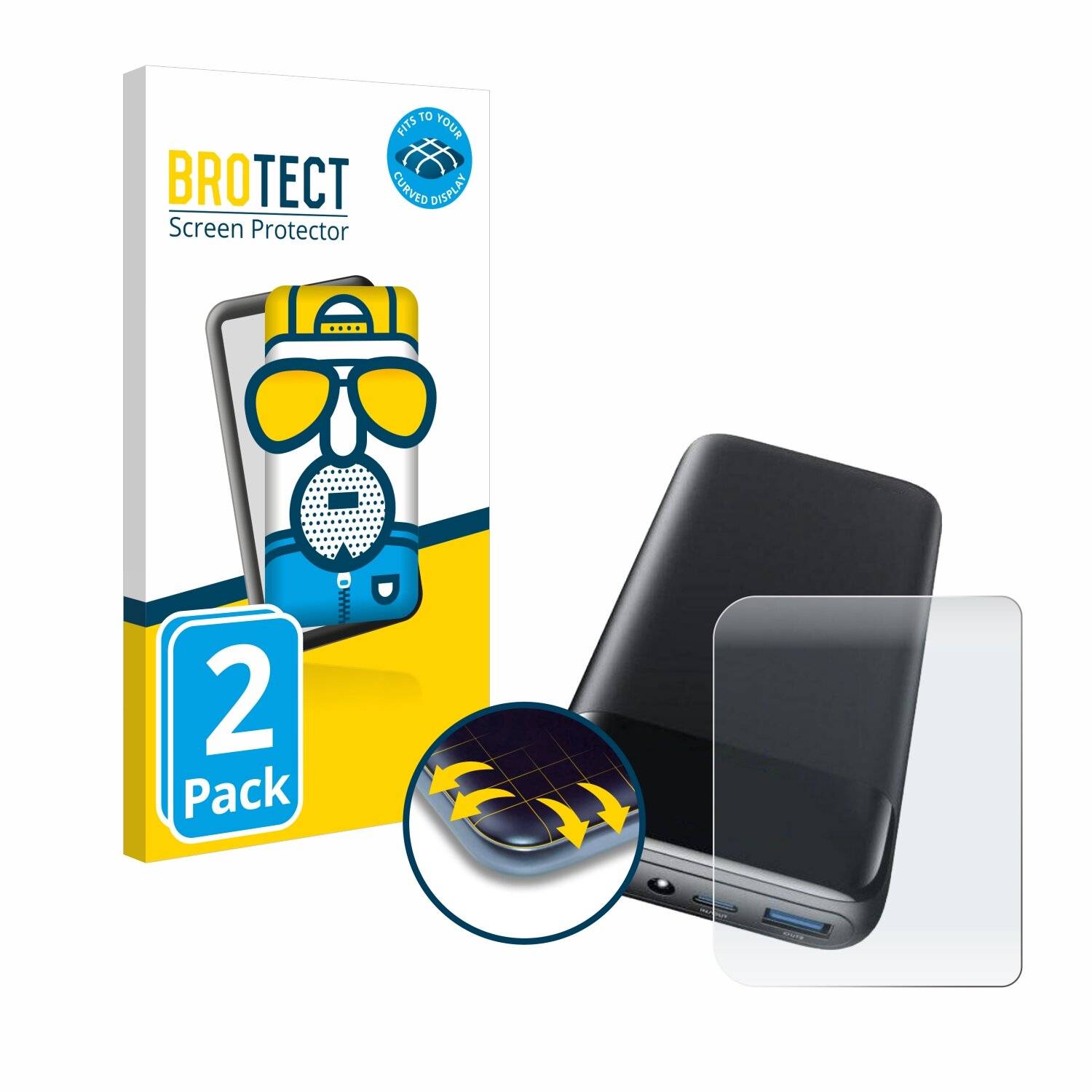 2x BROTECT Flex Matt Full-Screen Folie für INIU