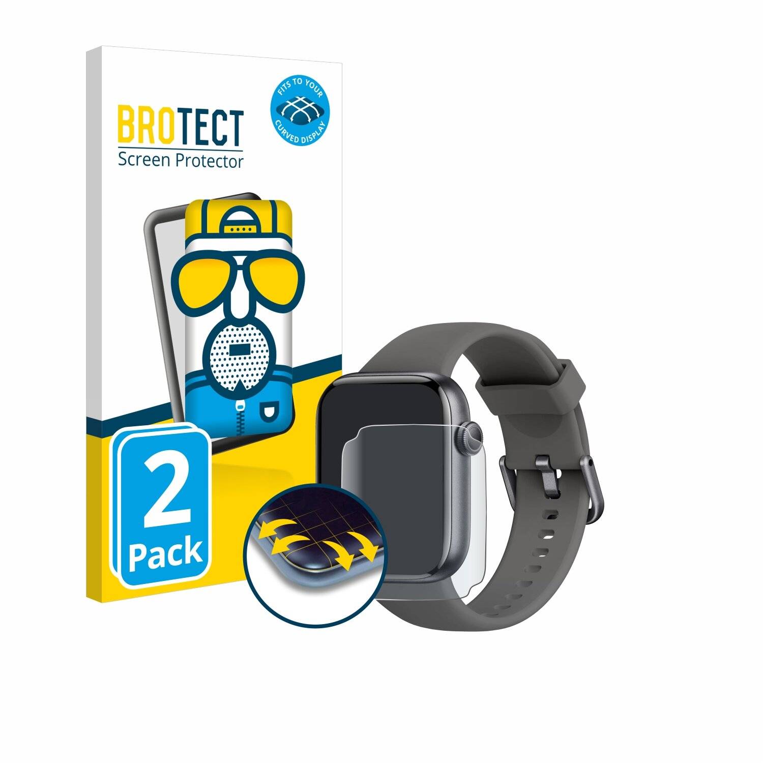 2x BROTECT Flex Matt Full-Screen Folie für AcclaFit P5