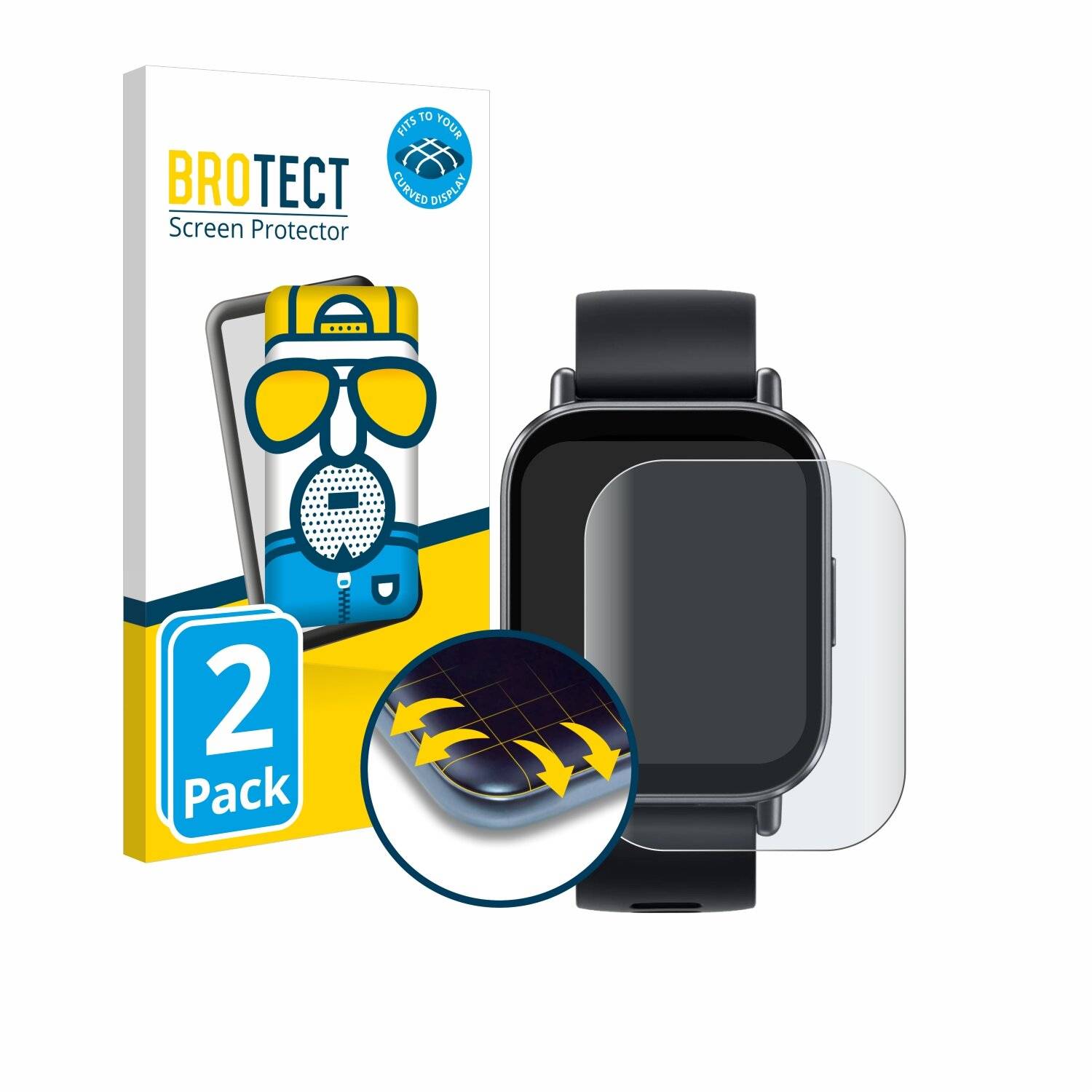 2x BROTECT Flex Matt Full-Screen Folie für Xiaomi Redmi Watch 5