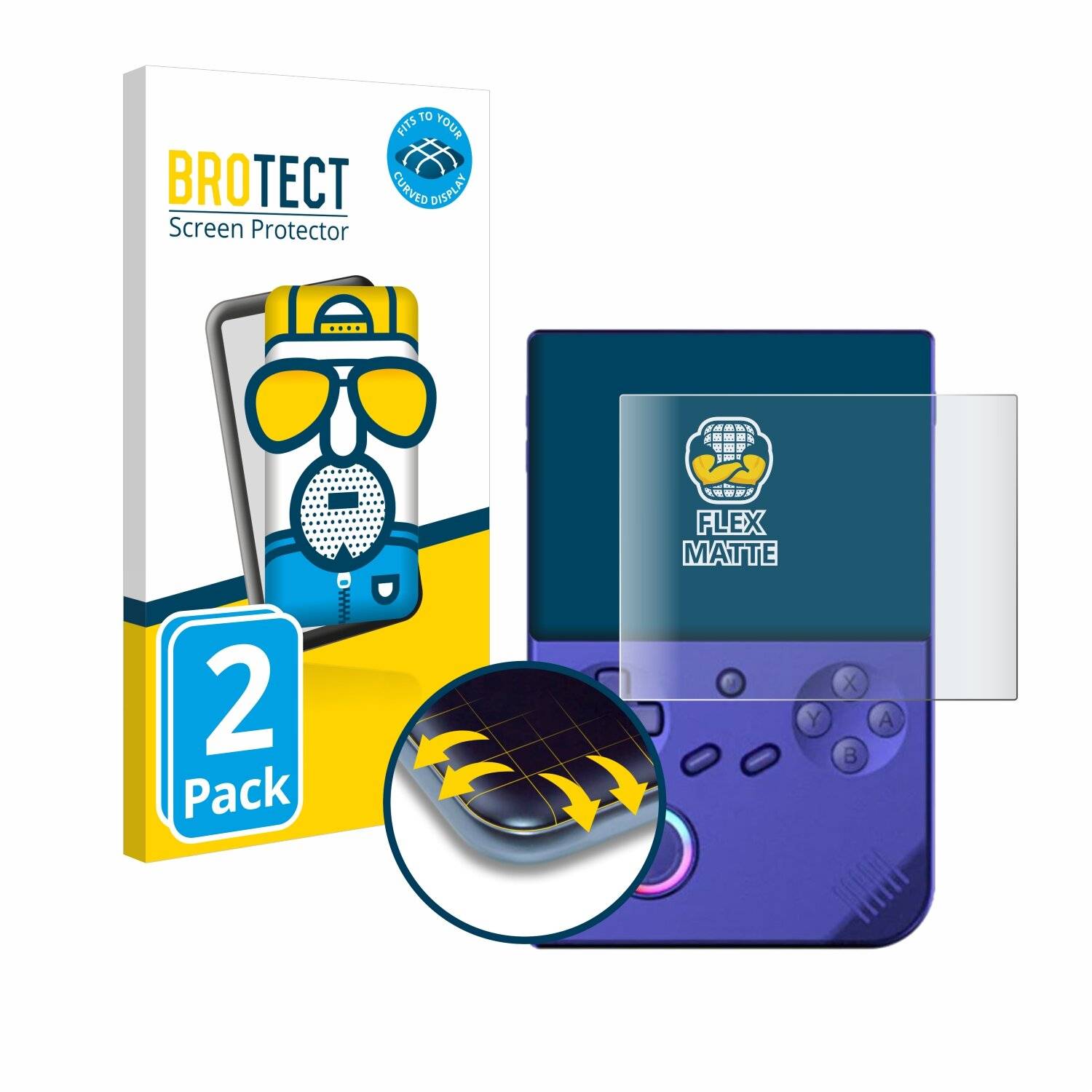2x BROTECT Flex Matt Full-Screen Folie für Anbernic