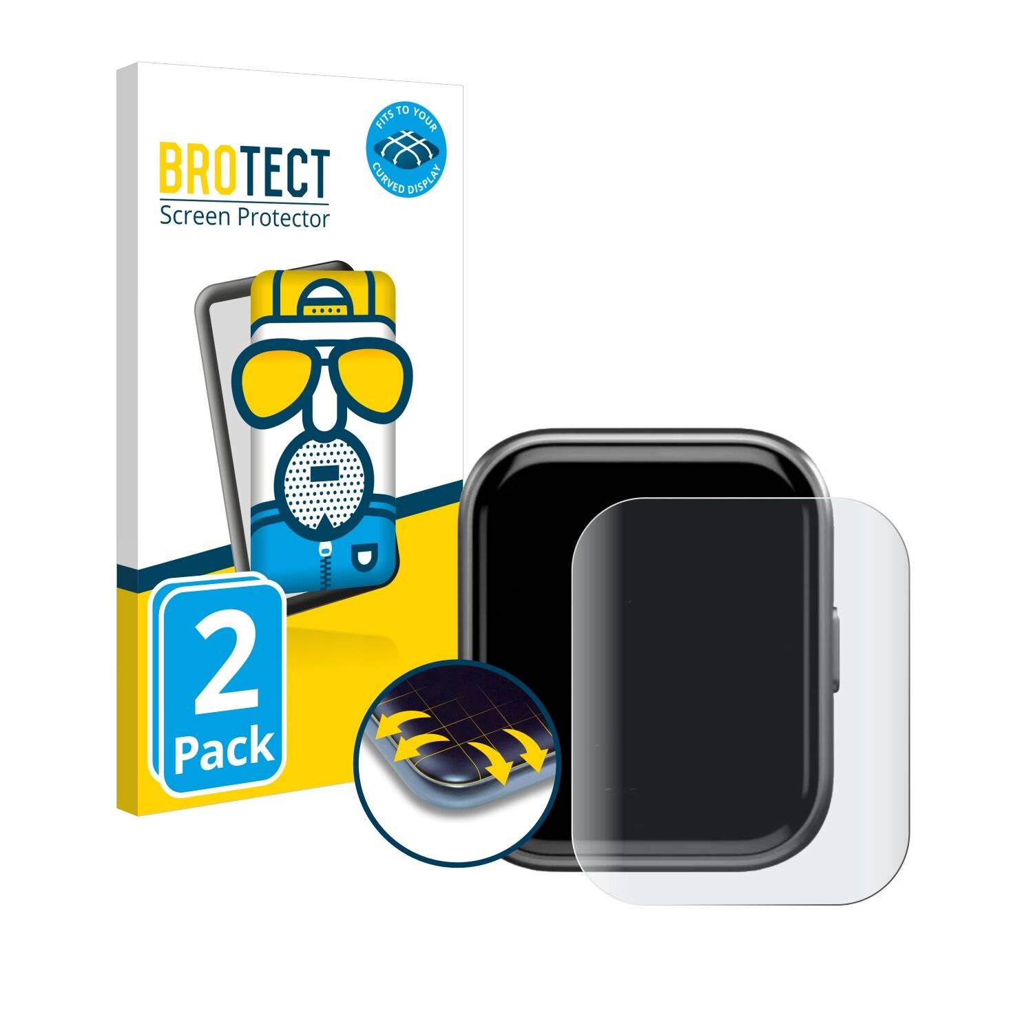 2x BROTECT Flex Matt Full-Screen Folie für 360gradfitness FITSmartWatch Pro 3 Smart