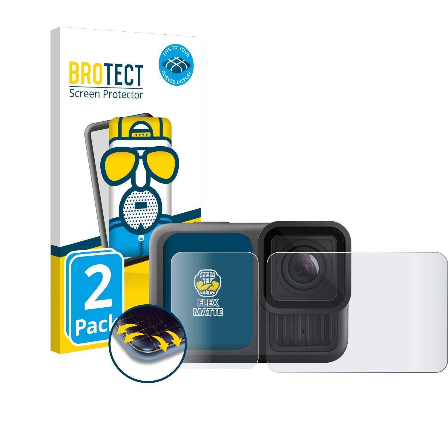 2x BROTECT Flex Matt Full-Screen Folie für GoPro Hero 13