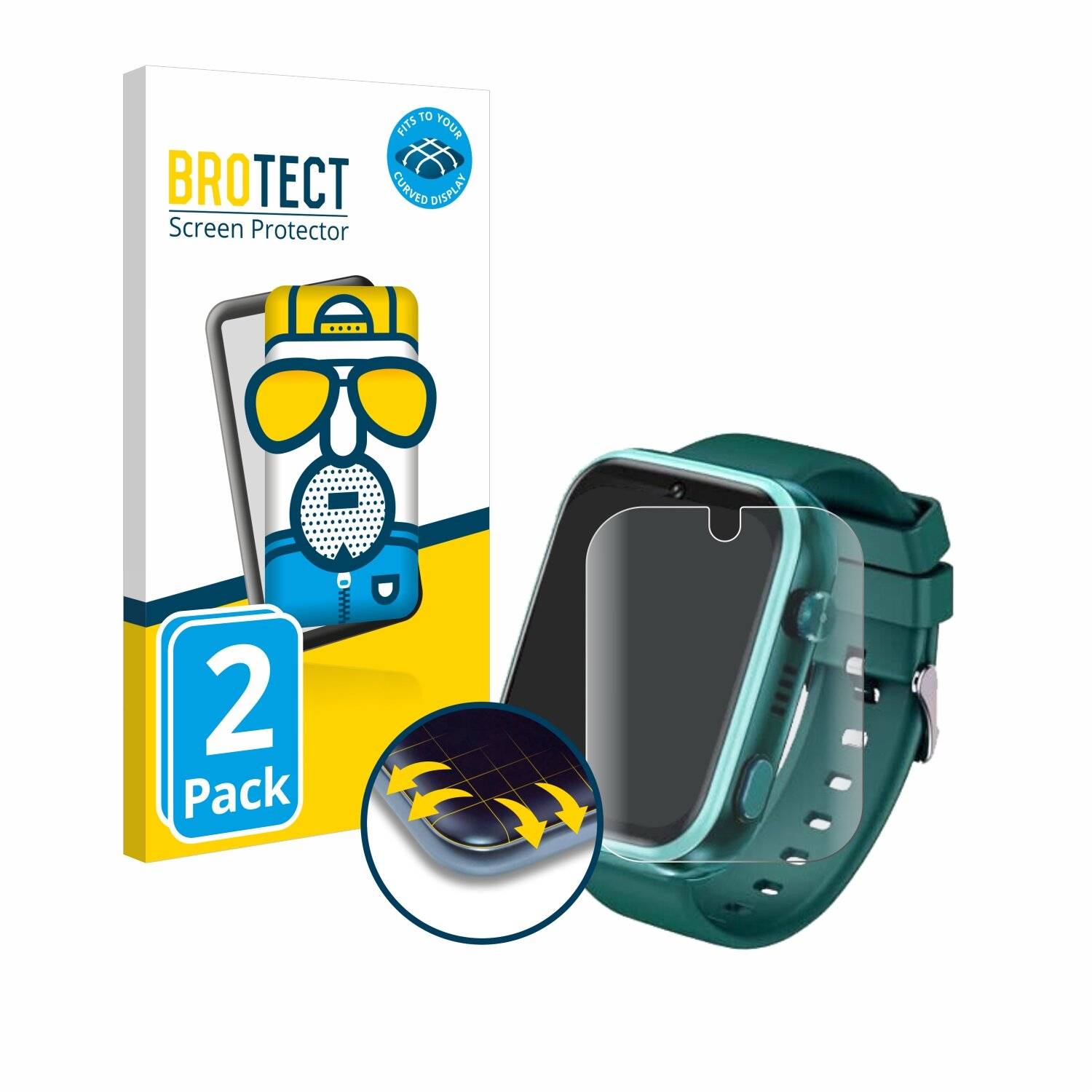 2x BROTECT Flex Matt Full-Screen Folie für Okyuk T45