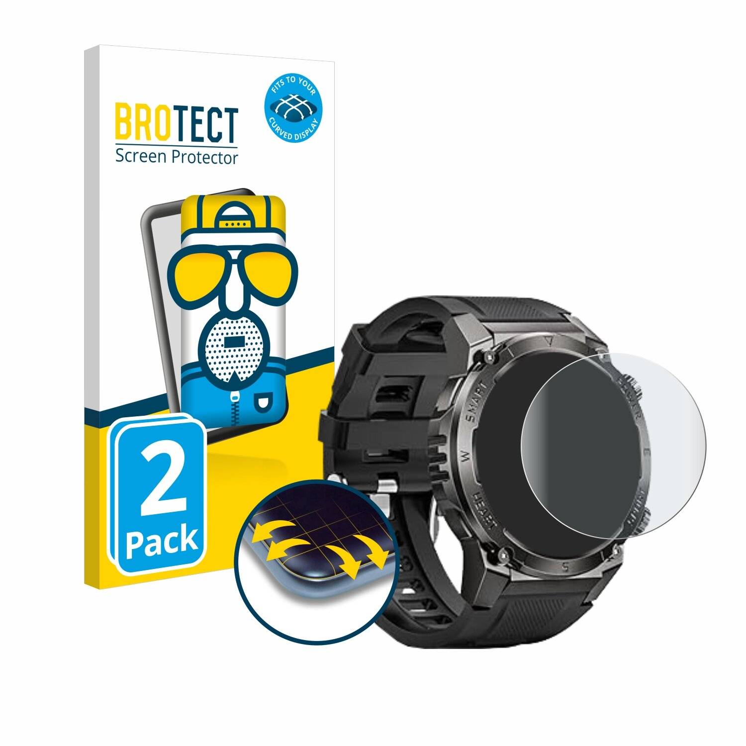 2x BROTECT Flex Matt Full-Screen Folie für Dekelife G55