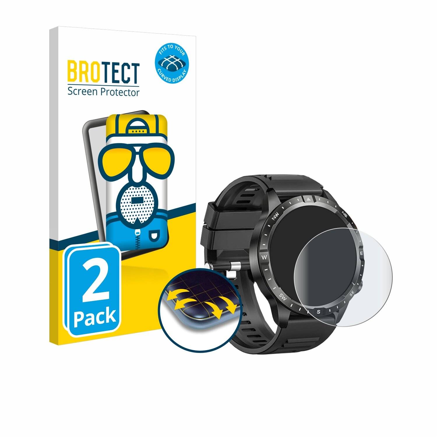2x BROTECT Flex Matt Full-Screen Folie für Dekelife AK75