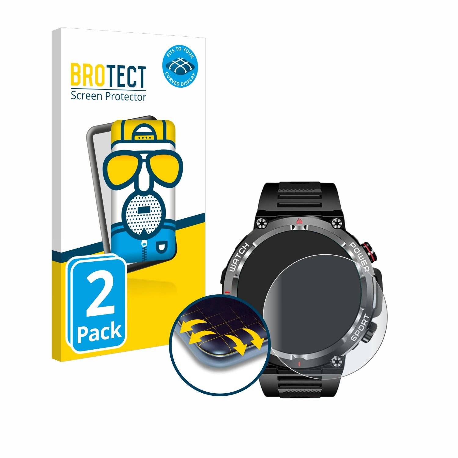 2x BROTECT Flex Matt Full-Screen Folie für Blackview W50