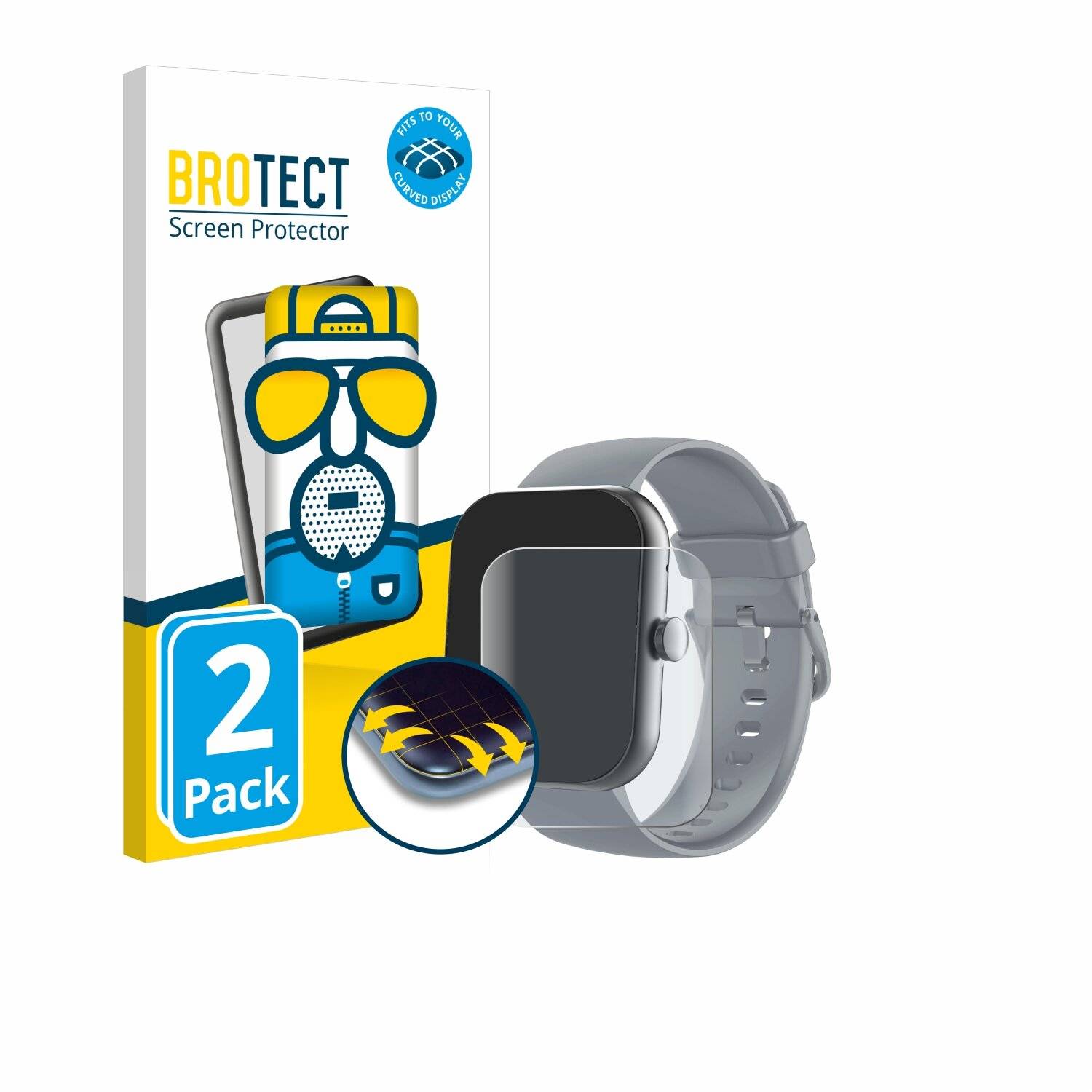 2x BROTECT Flex Matt Full-Screen Folie für Motast Y66