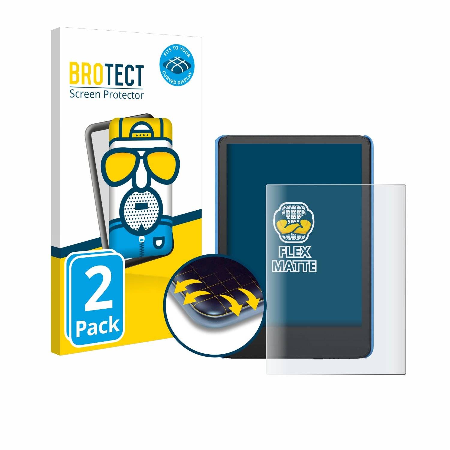 2x BROTECT Flex Matt Full-Screen Folie für Amazon Kindle Kids