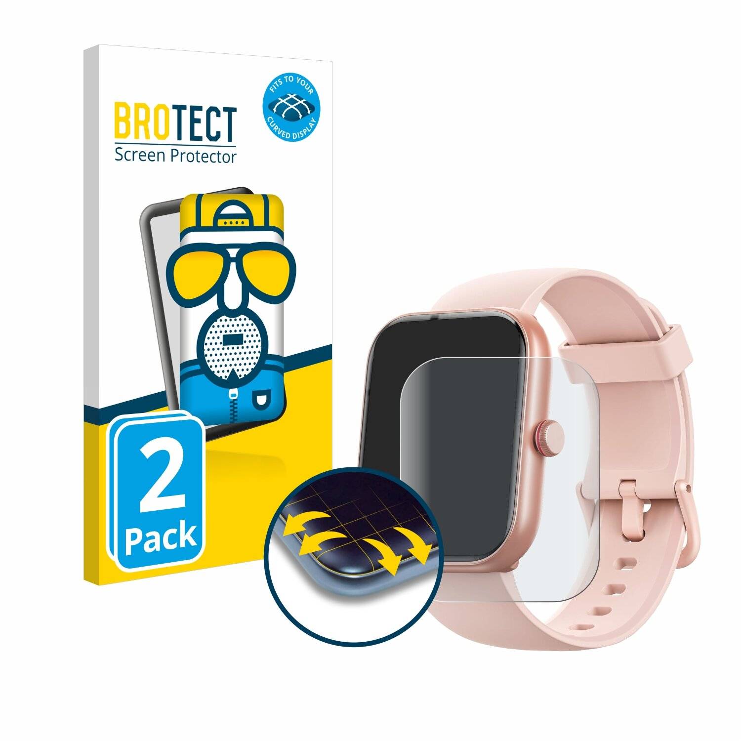 2x BROTECT Flex Matt Full-Screen Folie für Fitpolo IDW20