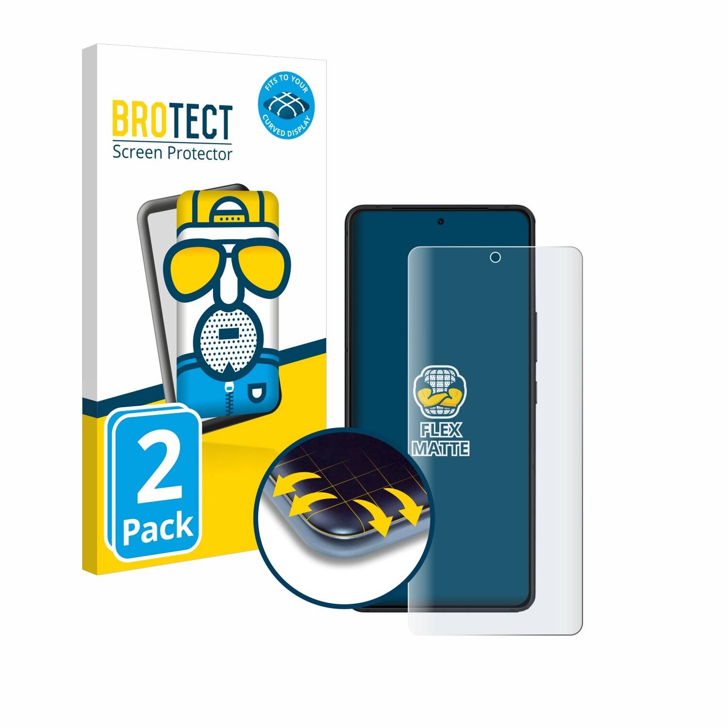 2x BROTECT Flex Matt Full-Screen Folie für ASUS ROG Phone 8 Pro