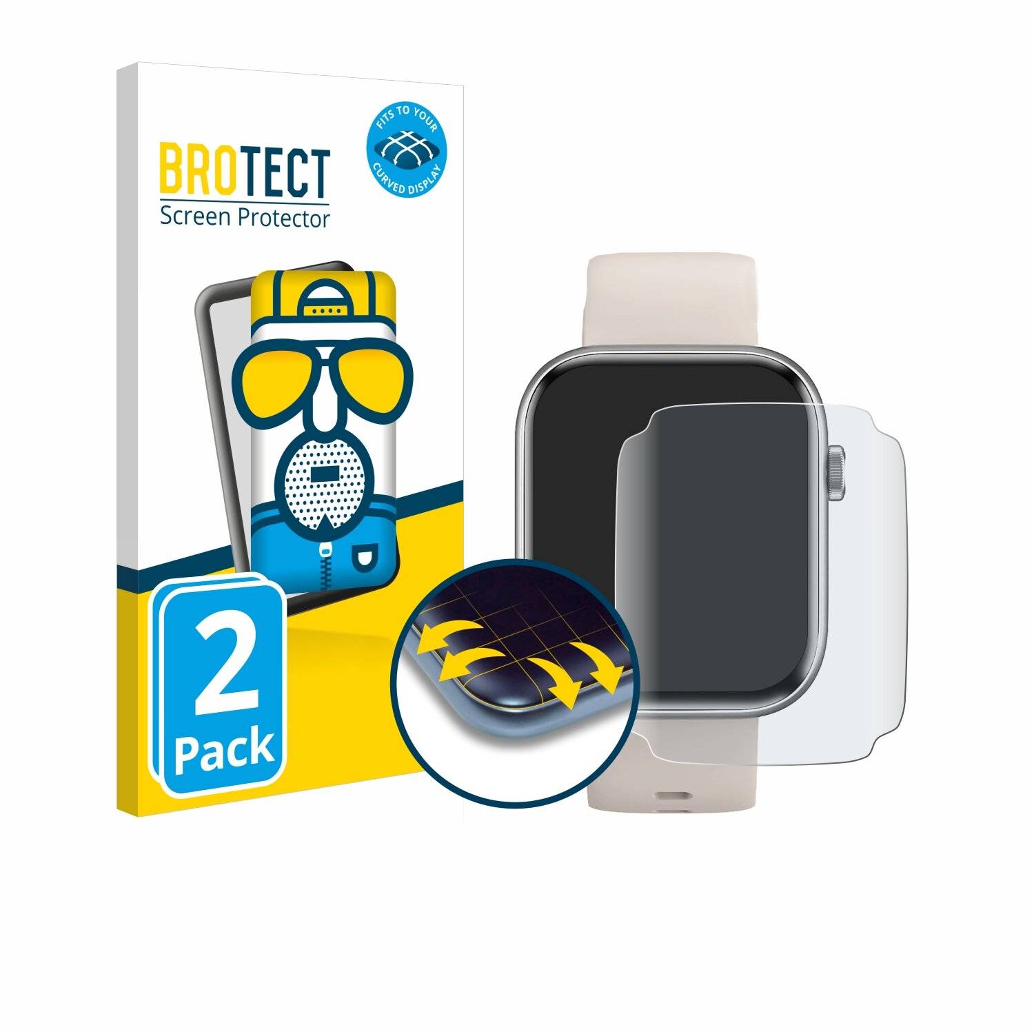 2x BROTECT Flex Matt Full-Screen Folie für RAYOFI Smartwatch