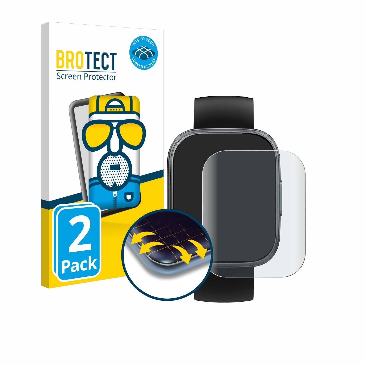 2x BROTECT Flex Matt Full-Screen Folie für Puqo T80