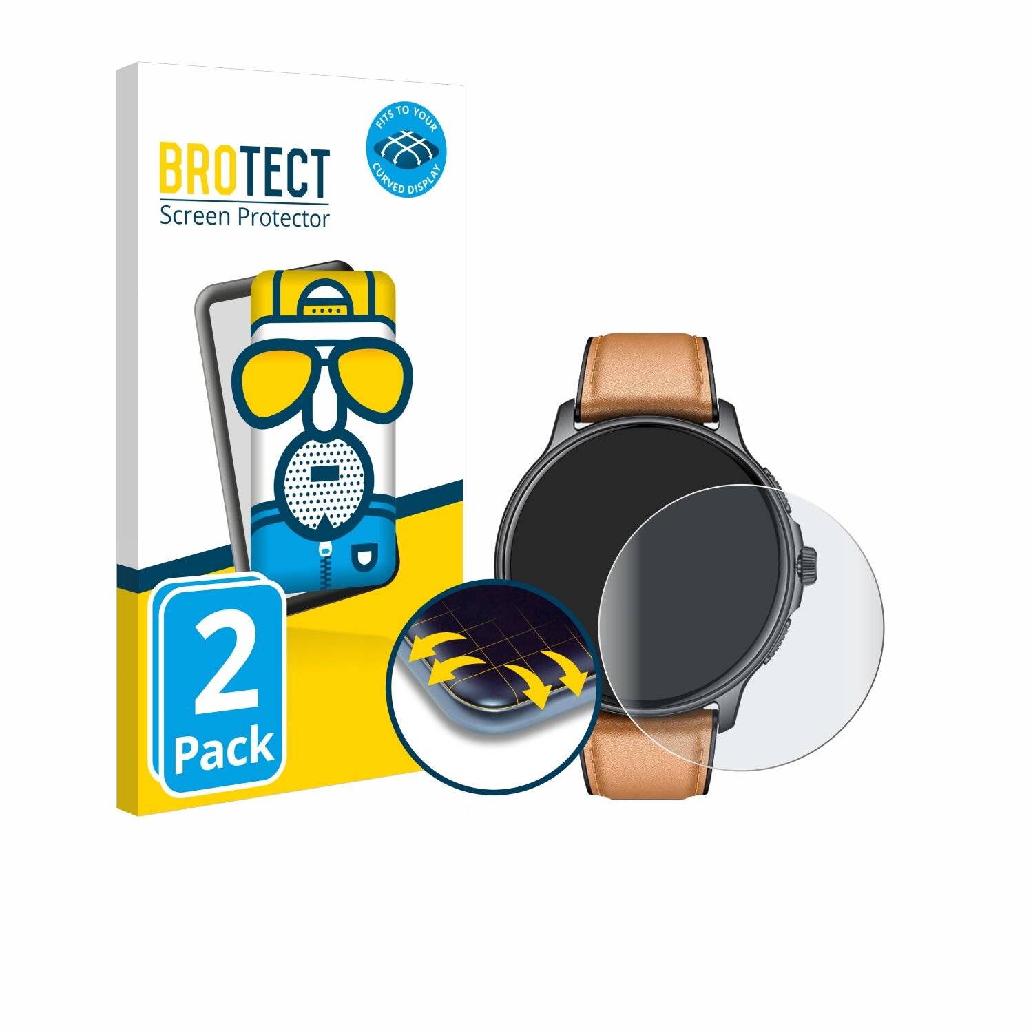 2x BROTECT Flex Matt Full-Screen Folie für Motsfit CJZ121BR