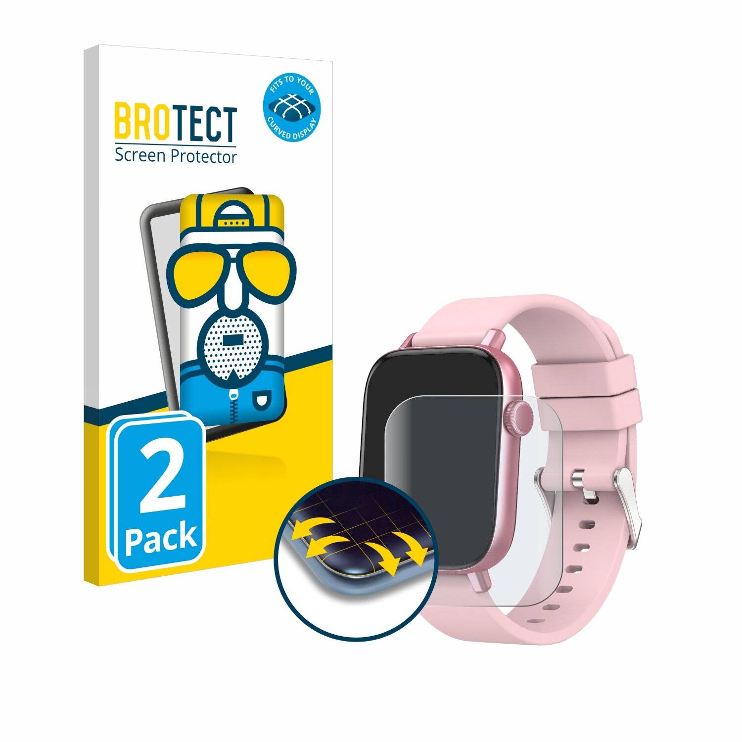 2x BROTECT Flex Matt Full-Screen Folie für Ombar Smartwatch