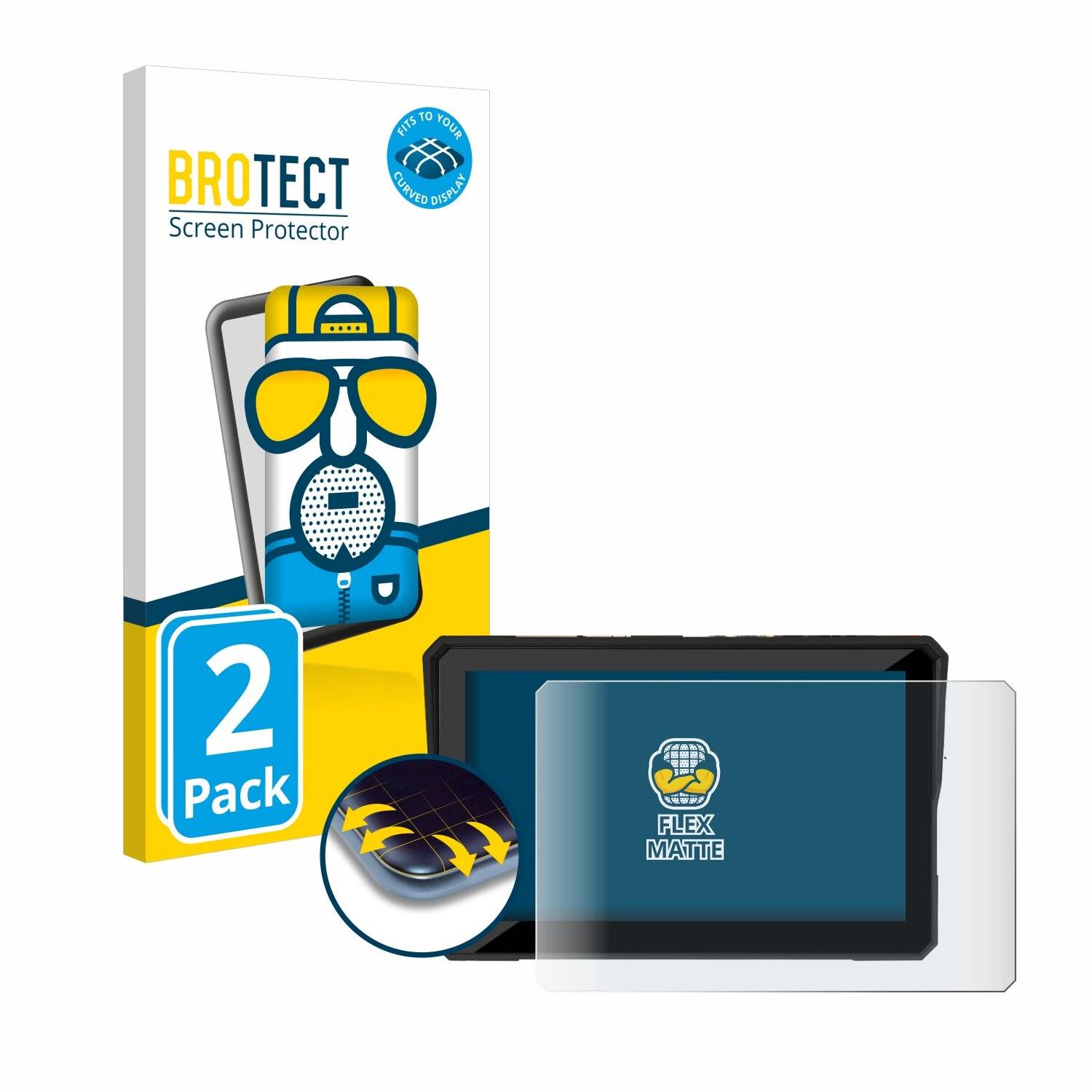 2x BROTECT Flex Matt Full-Screen Folie für Carpuride W502B Pro