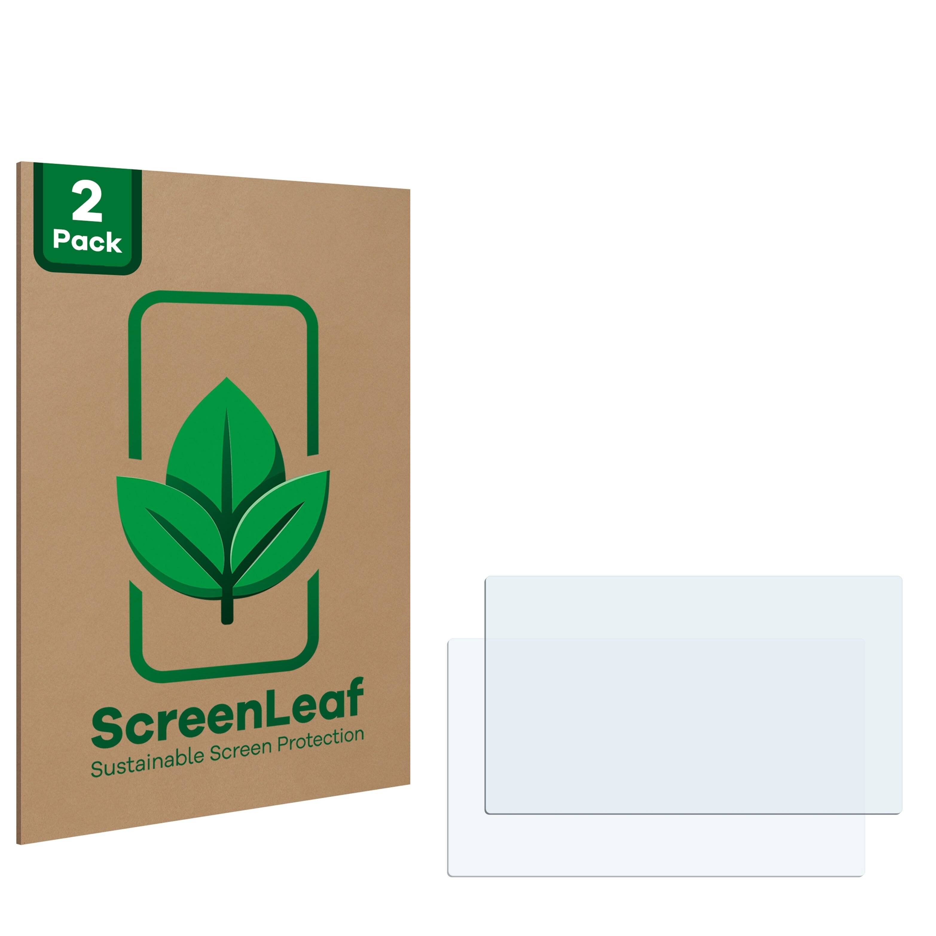 2x ScreenLeaf Clear Nachhaltiger Displayschutz für Standardgrößen mit 4.3 Zoll Displays