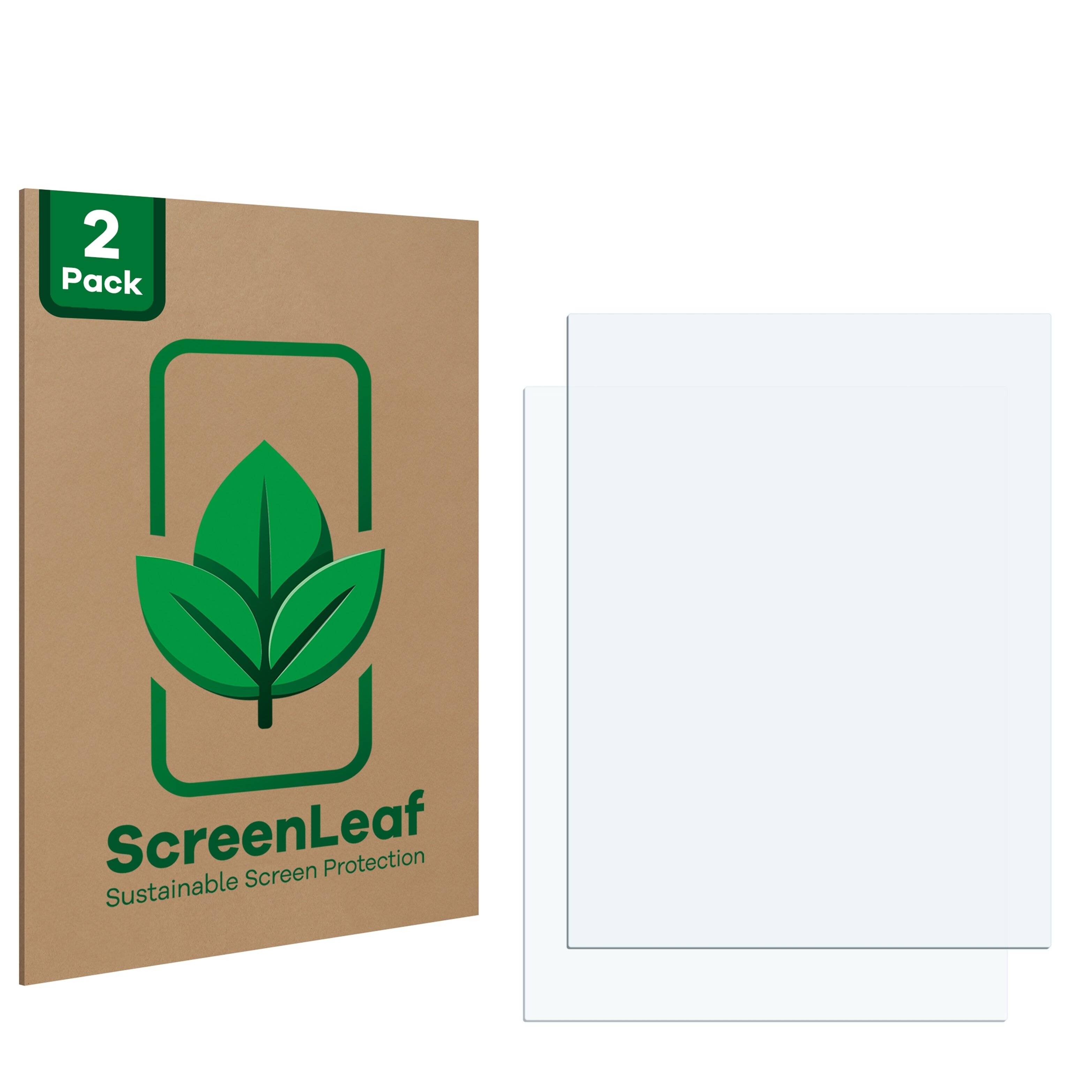 2x ScreenLeaf Clear Nachhaltiger Displayschutz für Standardgrößen mit 3.6 Zoll Displays