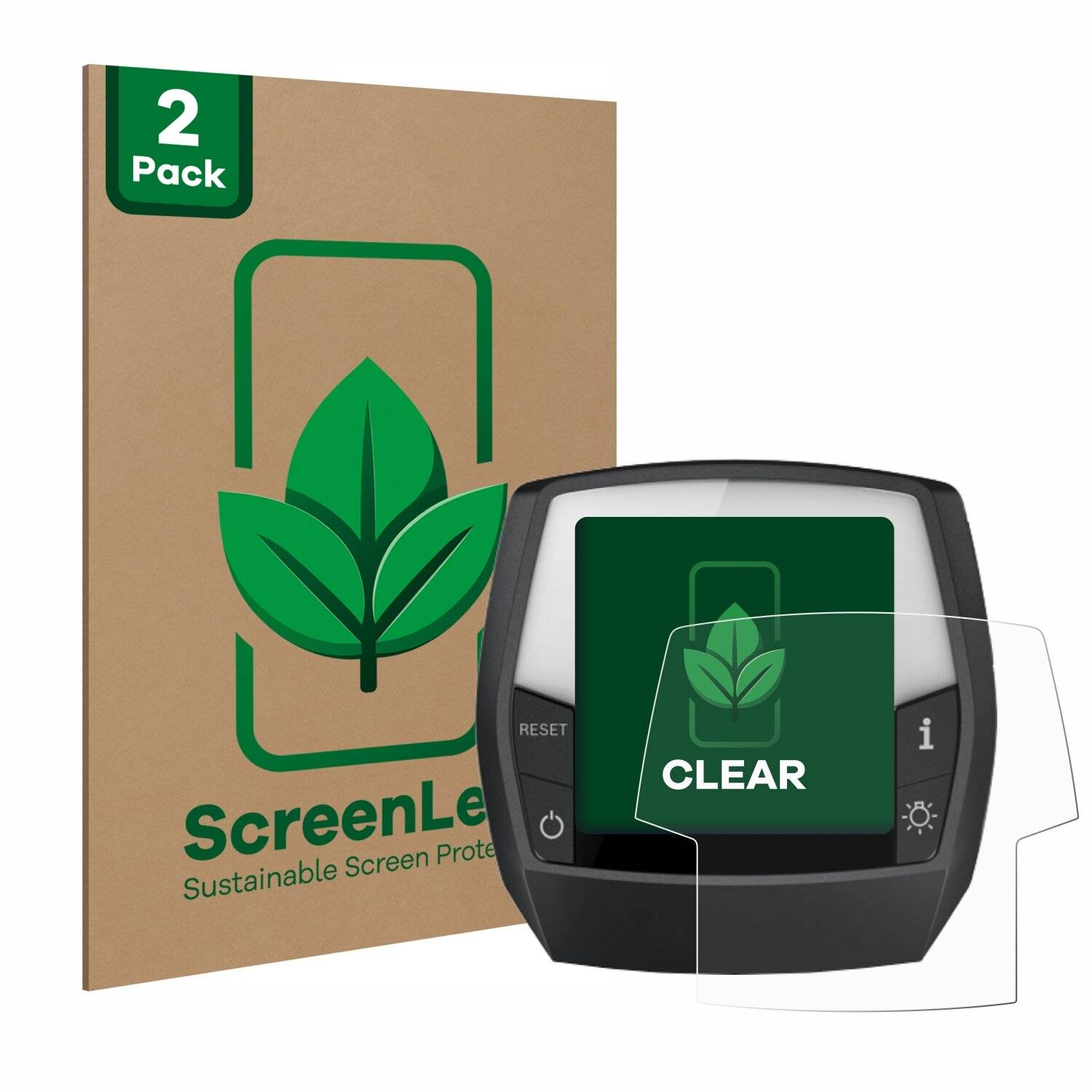 2x ScreenLeaf Clear Nachhaltiger Displayschutz für Bosch Intuvia Performance