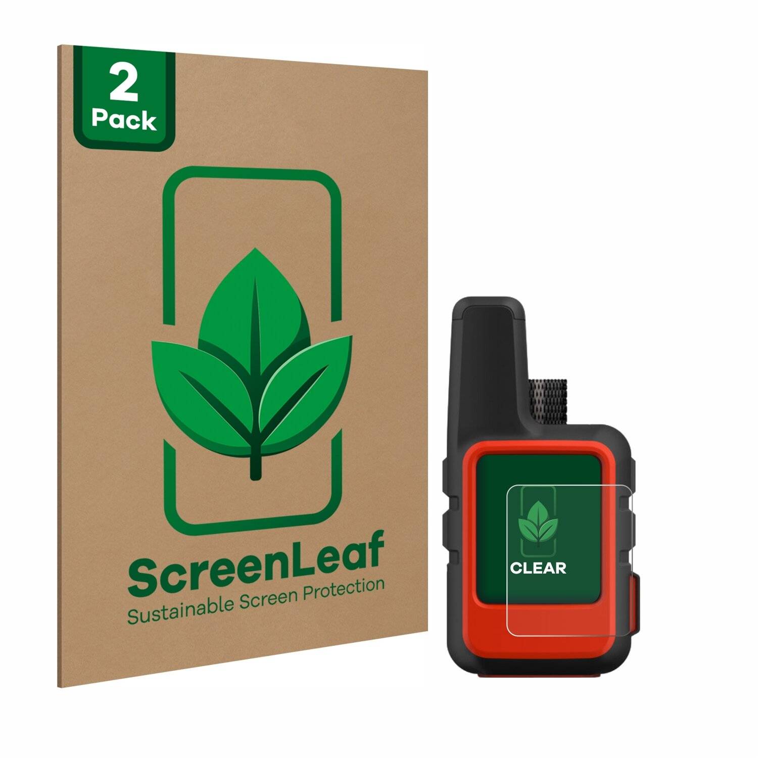 2x ScreenLeaf Clear Nachhaltiger Displayschutz für Garmin inReach