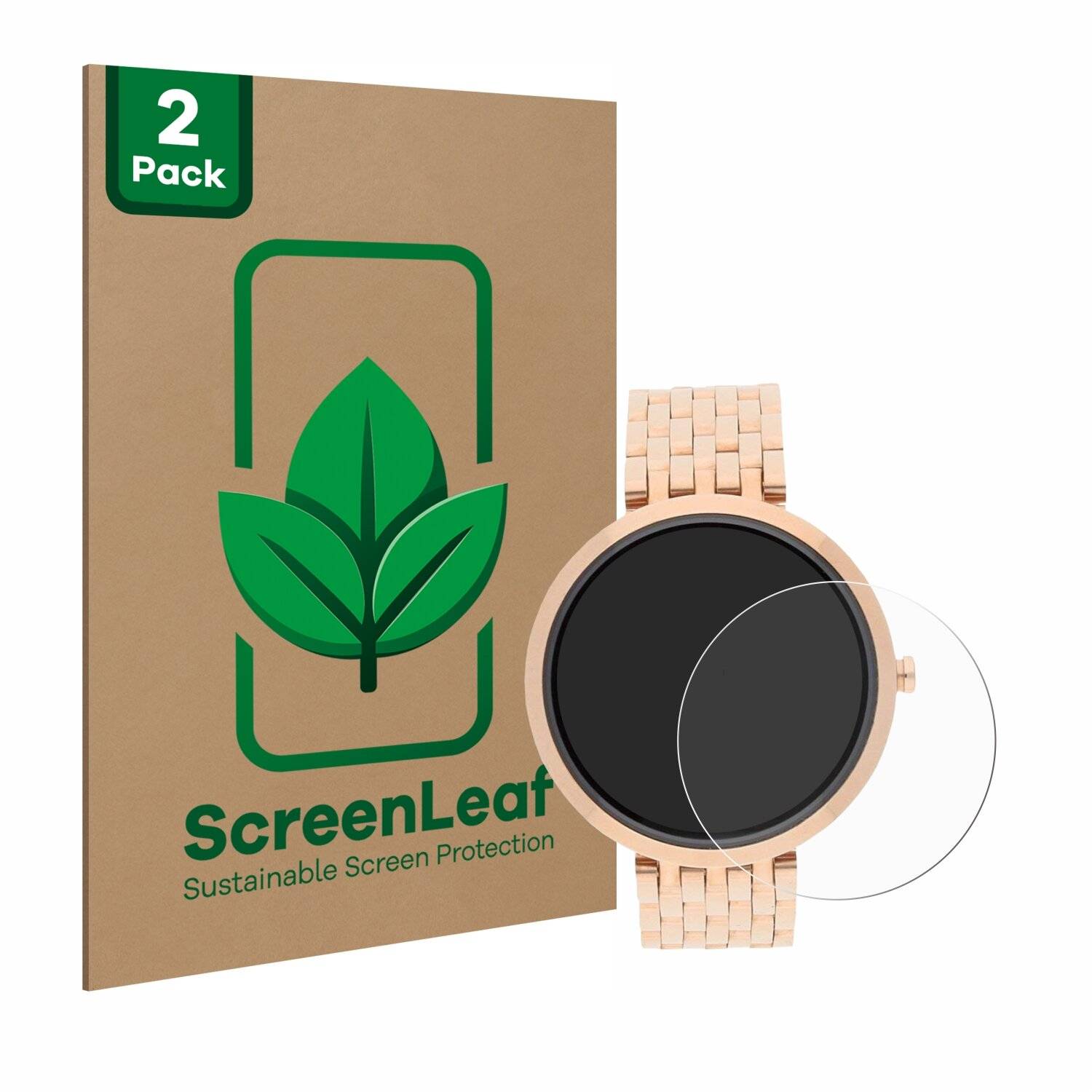 2x ScreenLeaf Clear Nachhaltiger Displayschutz für Xlyne X-Watch Siona XW