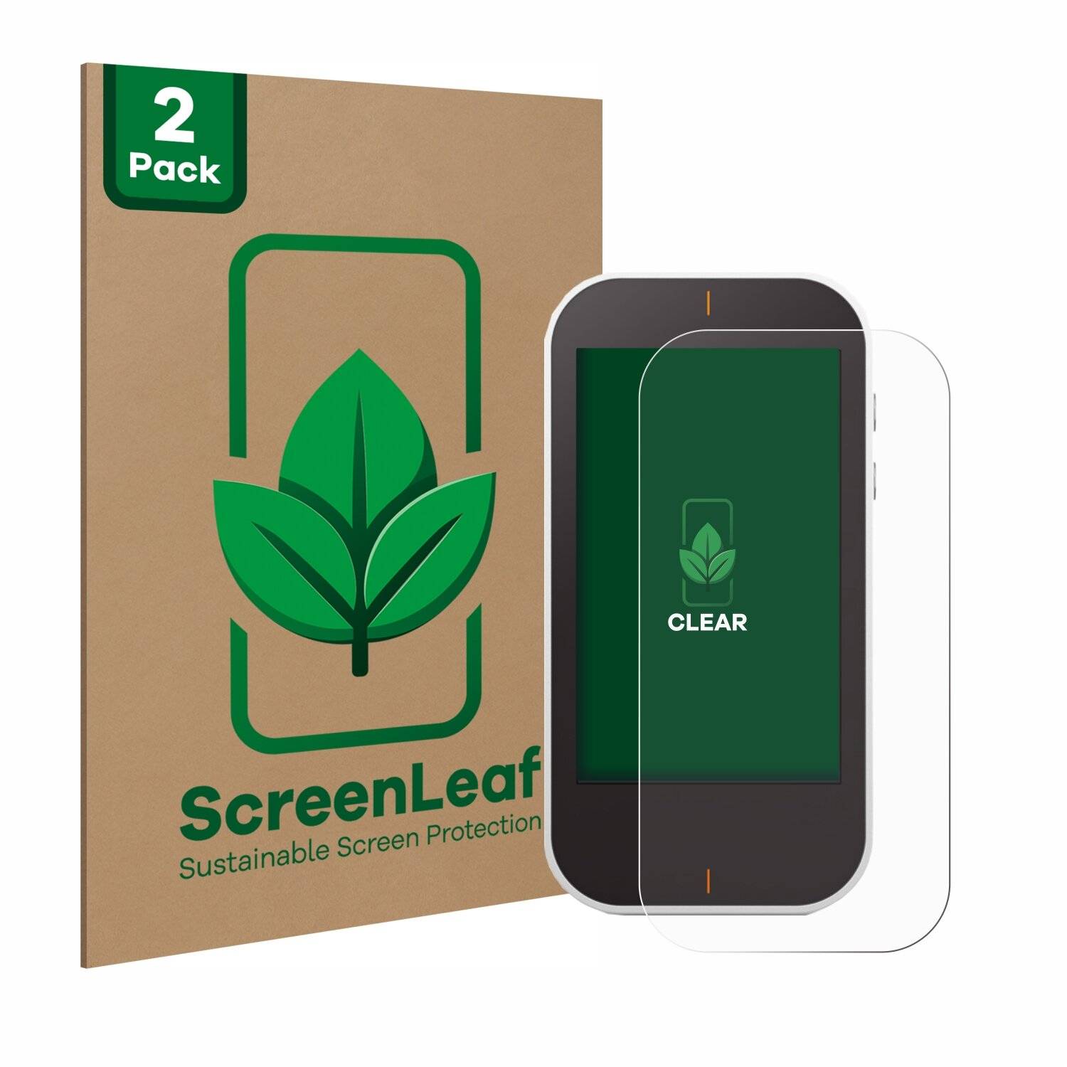 2x ScreenLeaf Clear Nachhaltiger Displayschutz für Garmin Approach