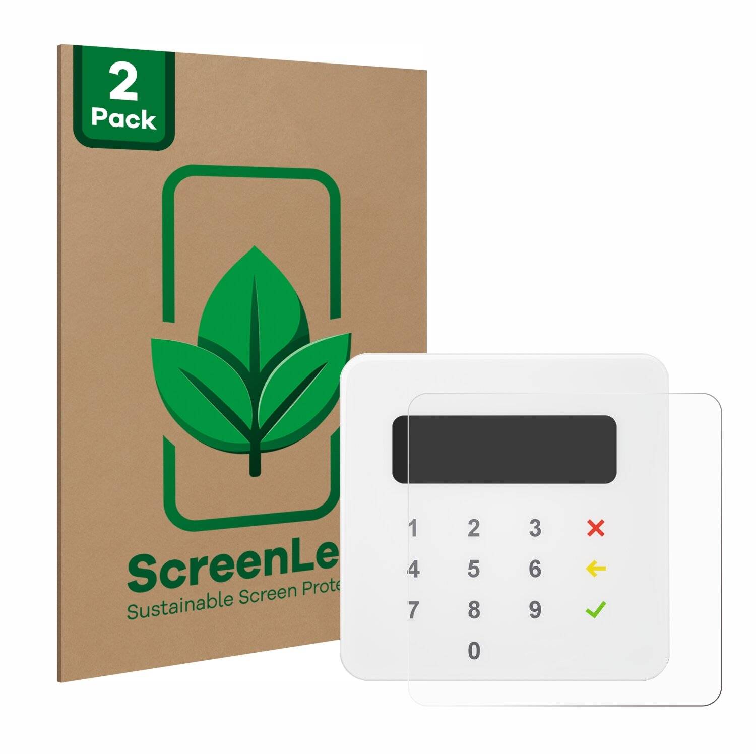 2x ScreenLeaf Clear Nachhaltiger Displayschutz für SumUp