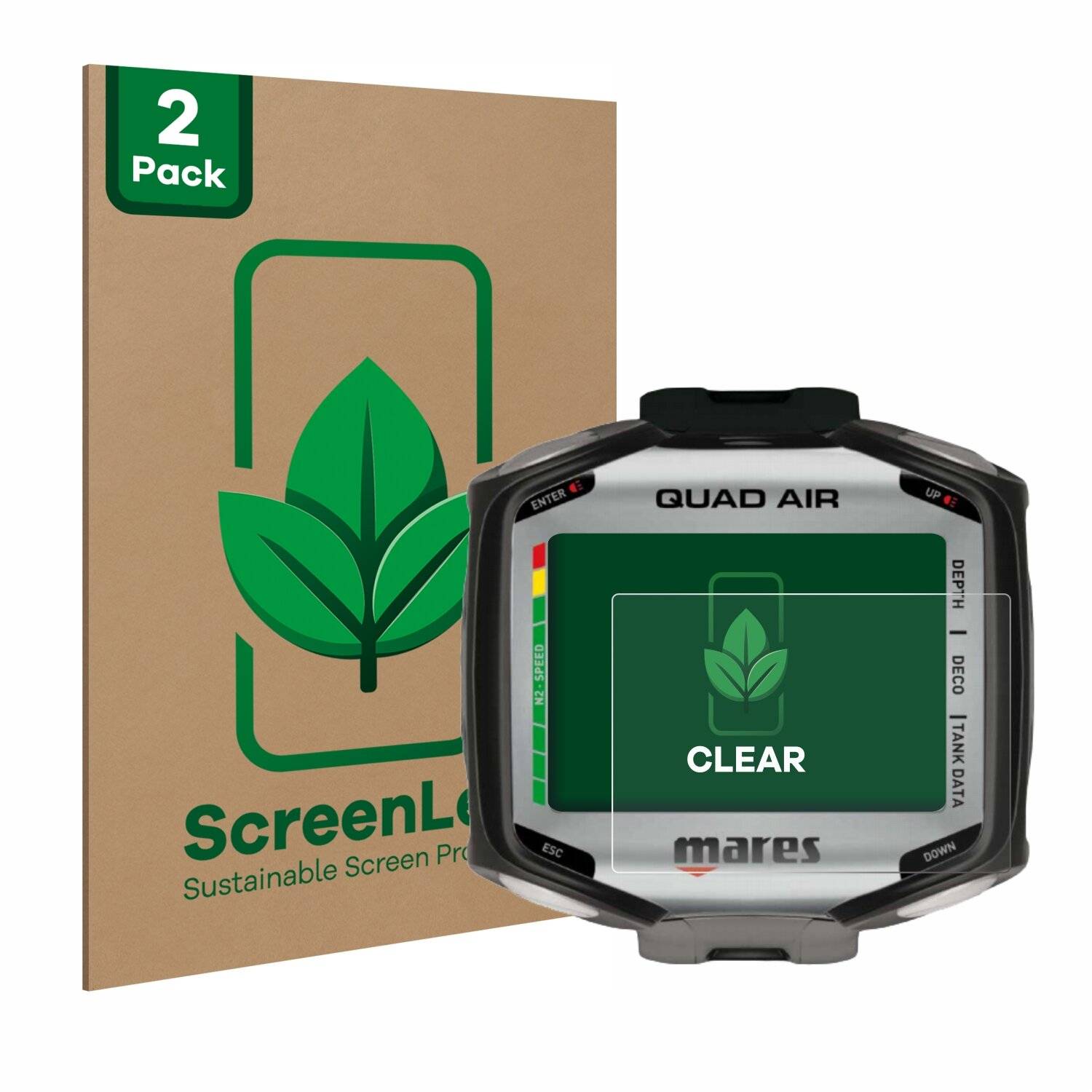 2x ScreenLeaf Clear Nachhaltiger Displayschutz für Mares